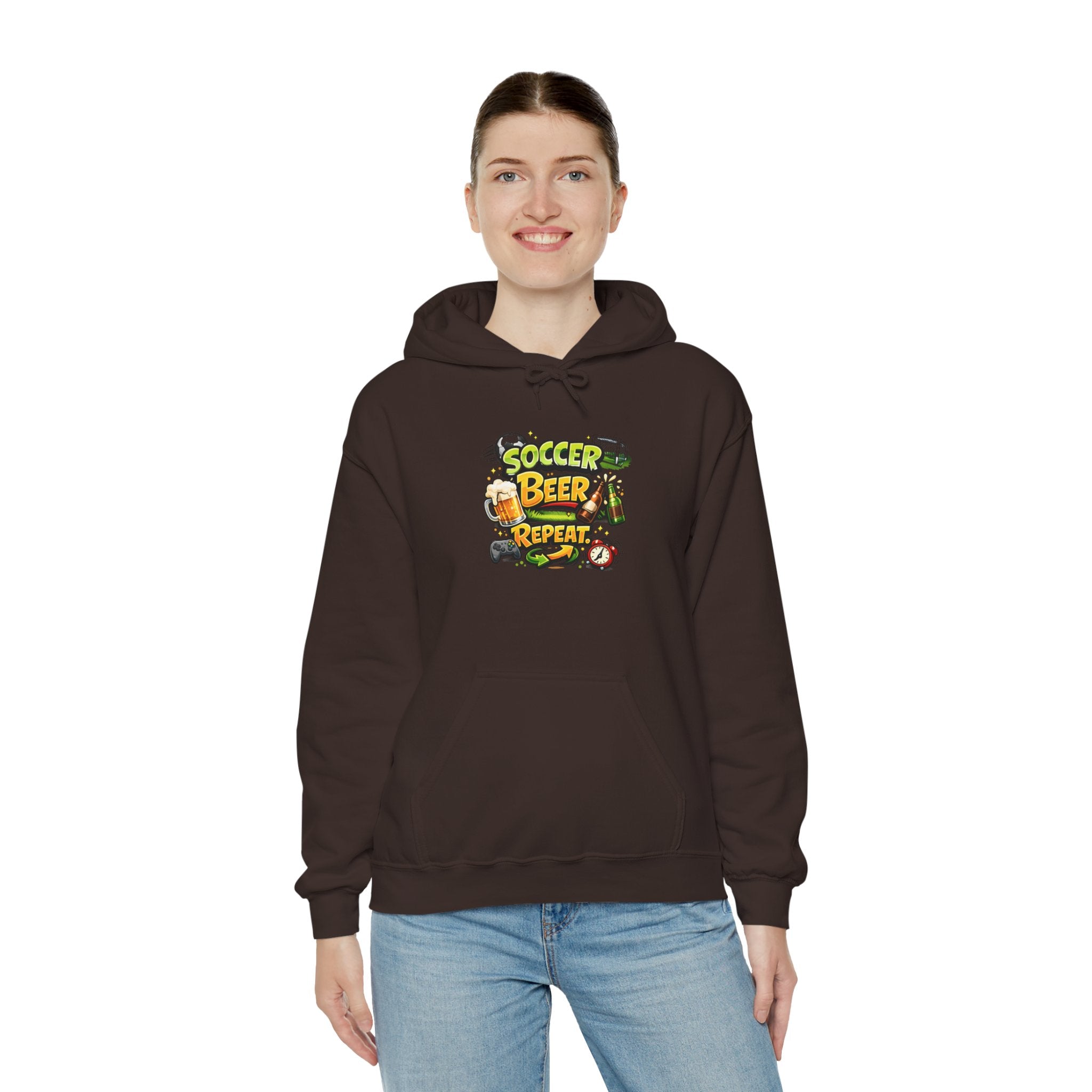 Soccer Beer Repeat Funny Hoodie