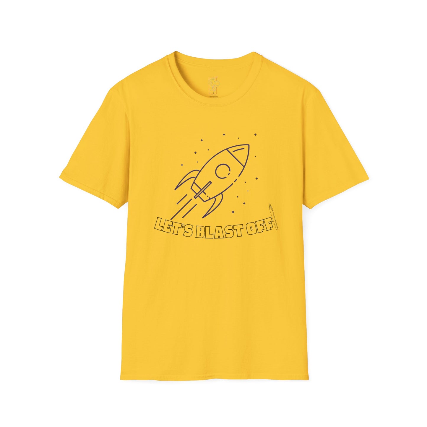Unisex Softstyle T-Shirt with Rocket Design - Perfect for Space Lovers, Parties, Birthdays, Everyday Wear, or Gifts