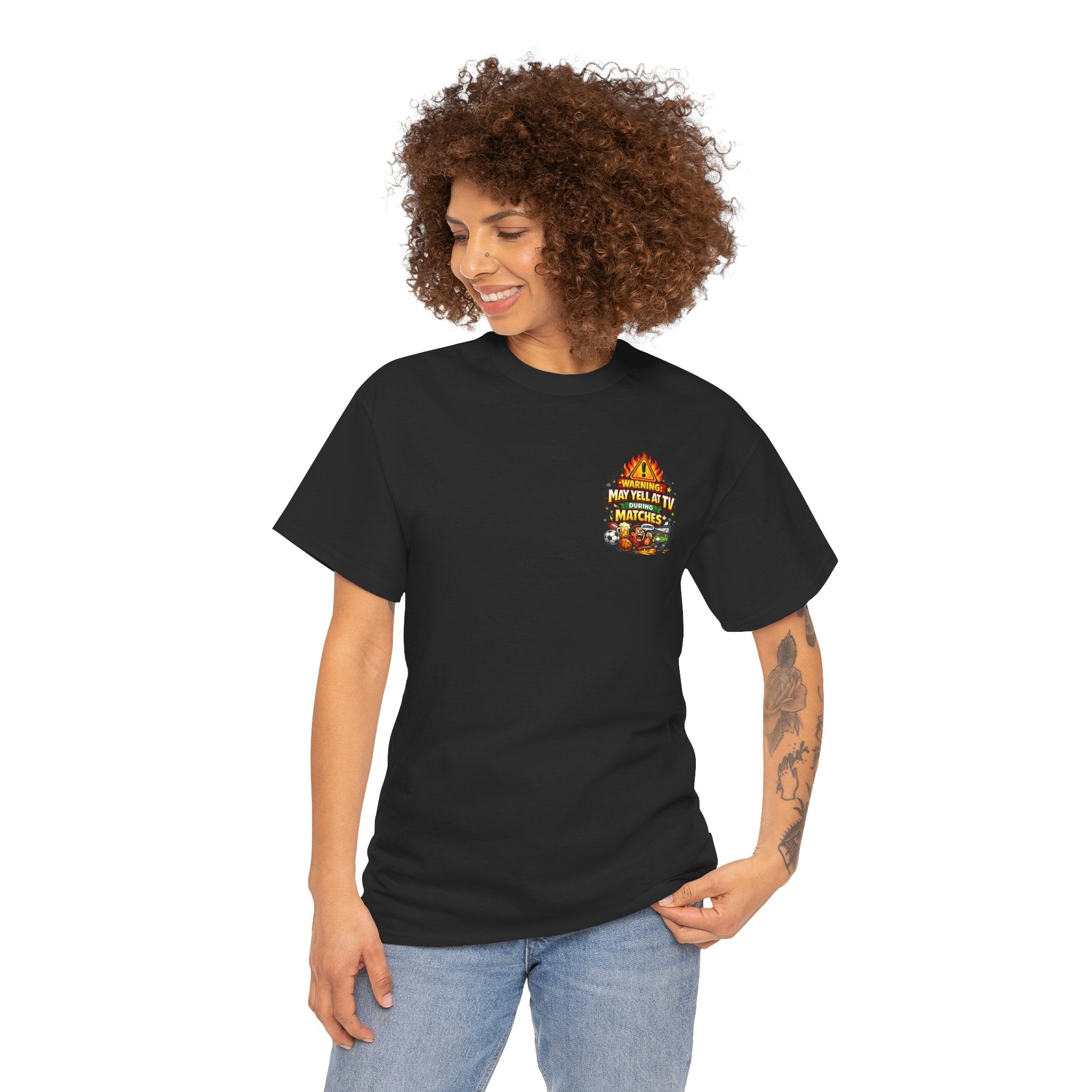 Warning May Yell At TV During Matches Funny T-Shirt
