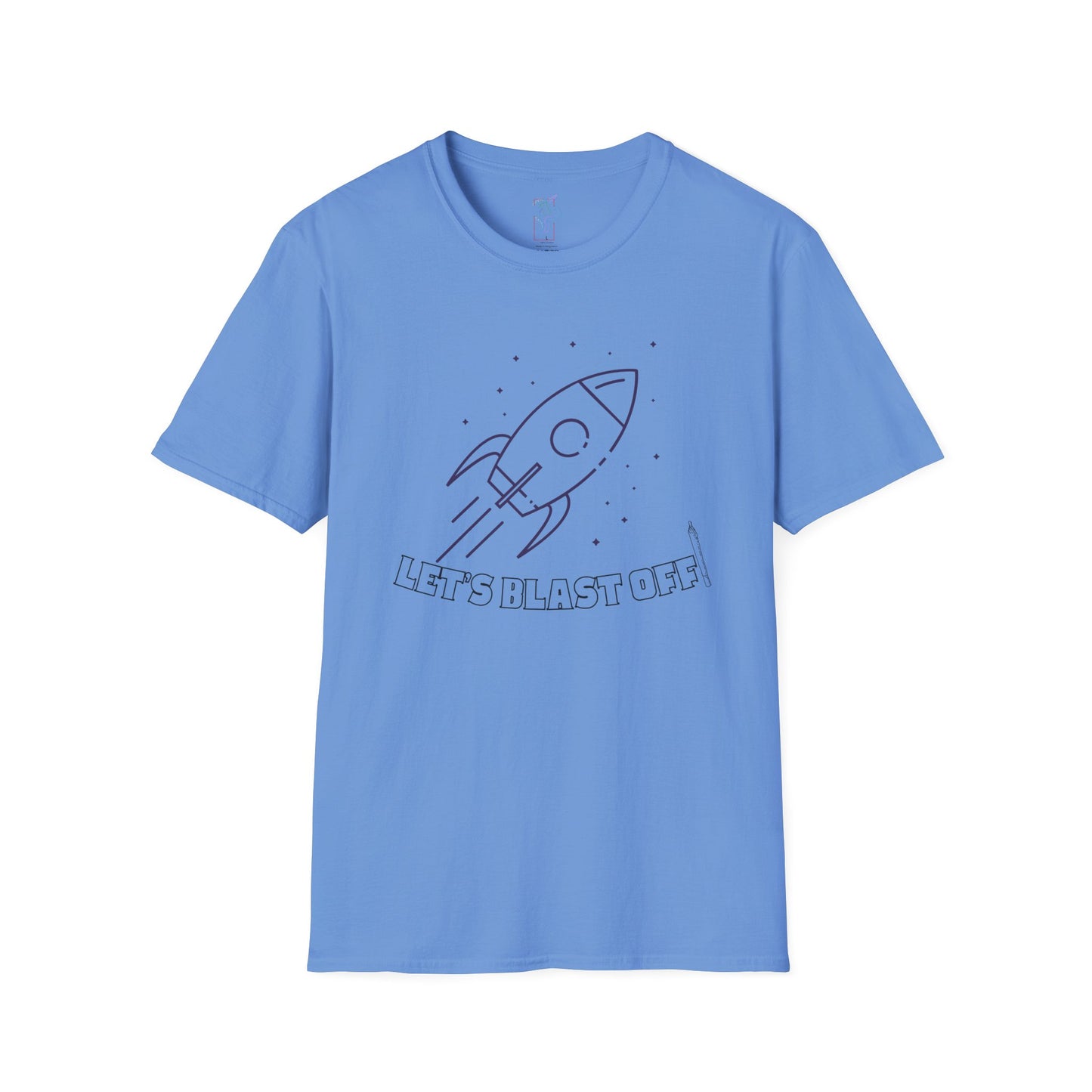 Unisex Softstyle T-Shirt with Rocket Design - Perfect for Space Lovers, Parties, Birthdays, Everyday Wear, or Gifts