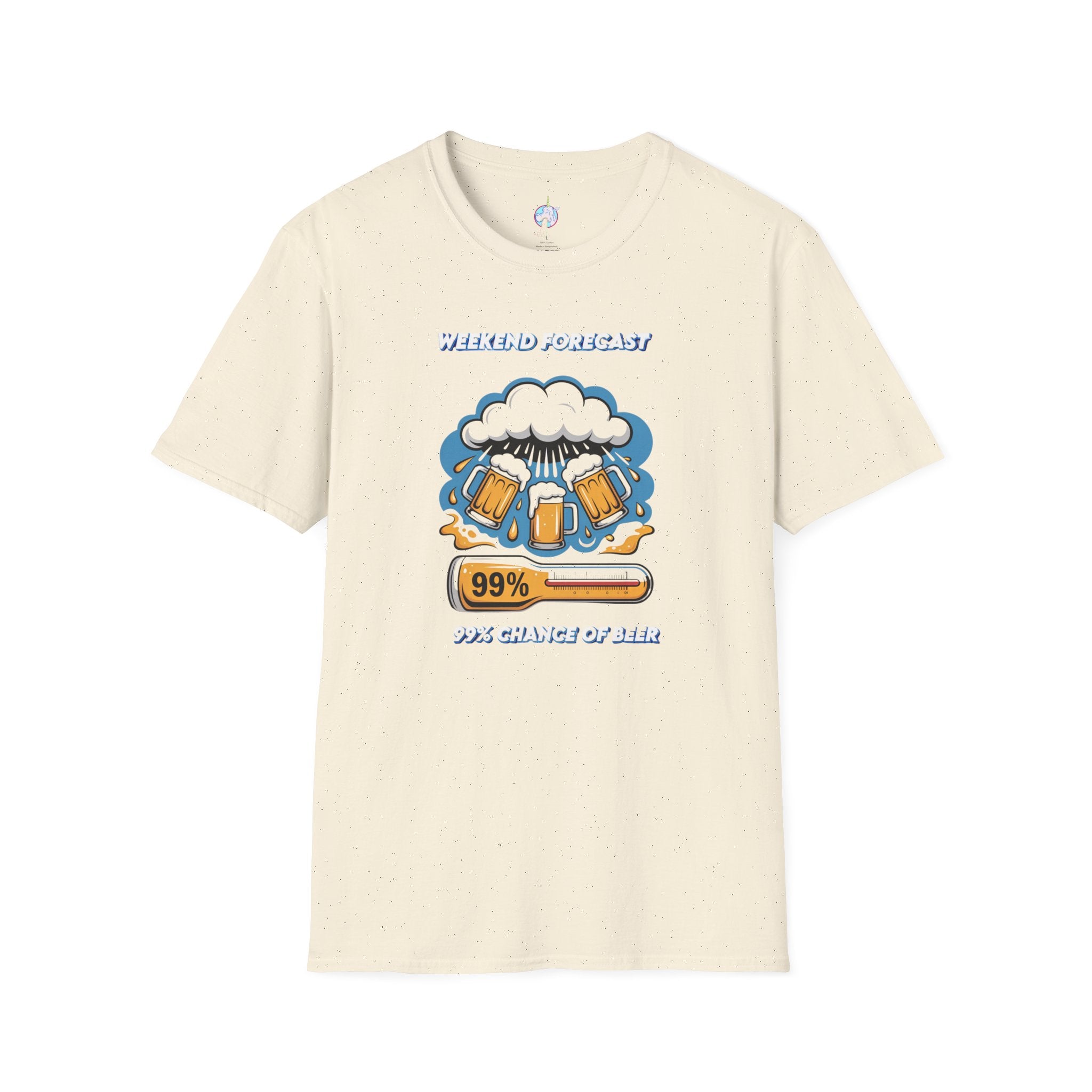 Weekend Forecast Tee — "99% Chance of Beer" Graphic T-Shirt