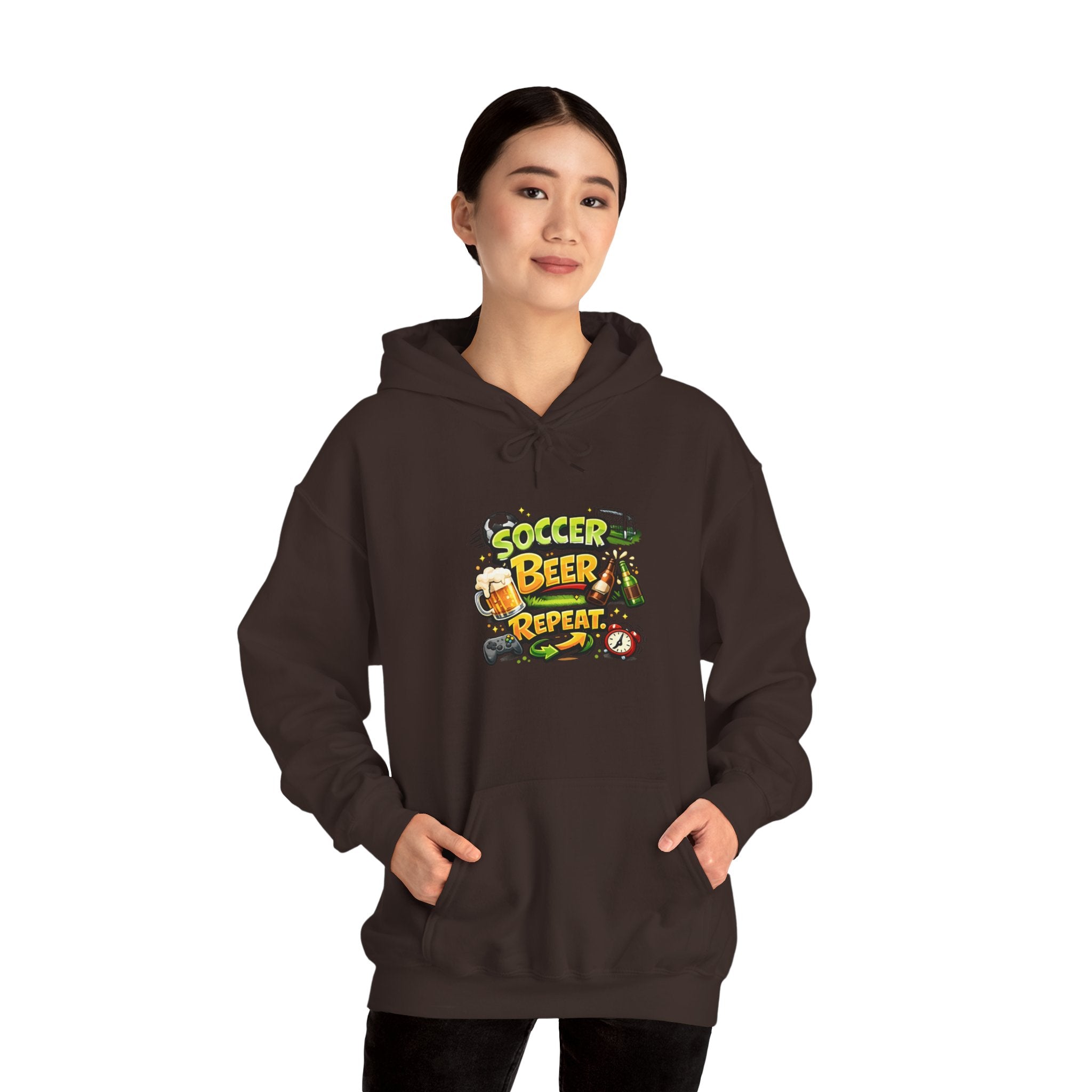 Soccer Beer Repeat Funny Hoodie