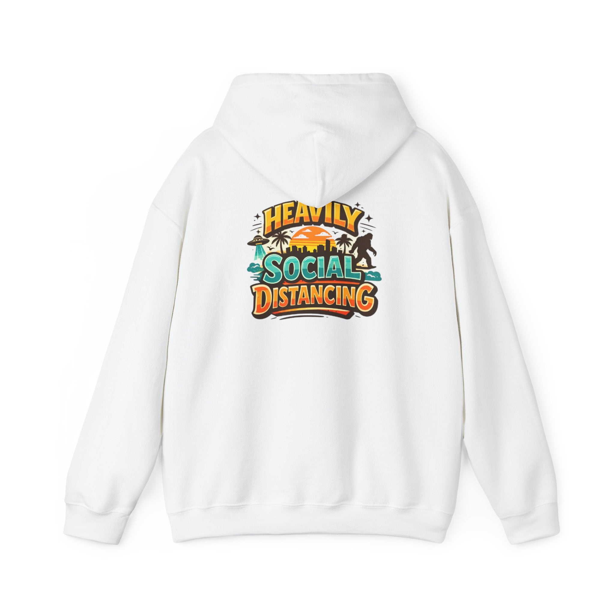 Heavily Socially Distancing Funny Hoodie
