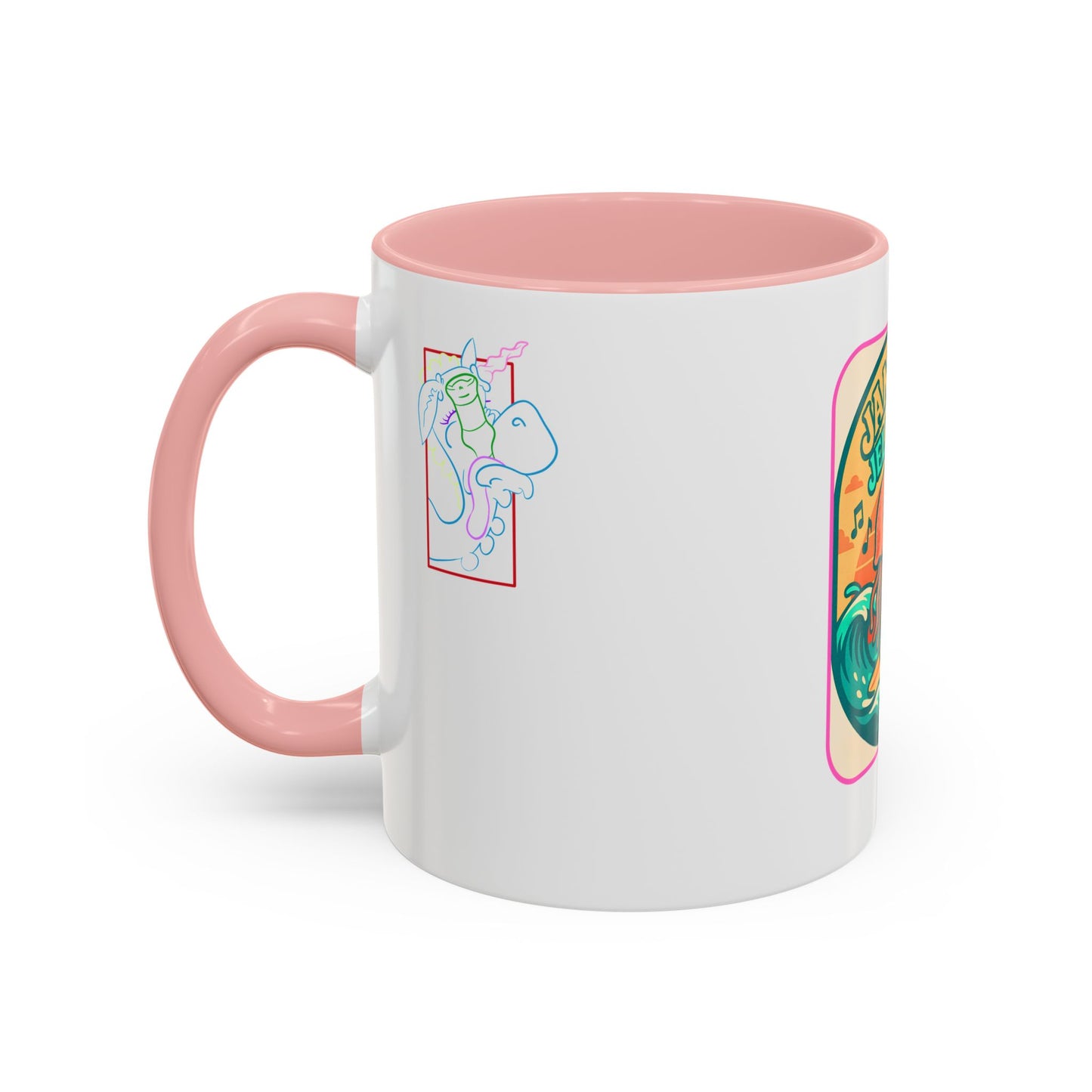 Jammin' Jellyfish Coffee Mug - Fun Surfing Ocean Mug, Tropical Drinkware, Beach Vibes Gift, Casual Teacup, Quirky Kitchen Decor