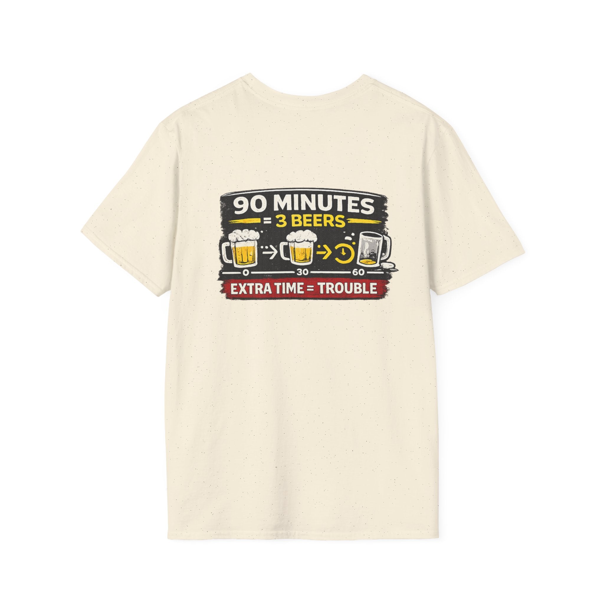 Soccer Fan T-Shirt — "90 Minutes = 3 Beers" Funny Football Game Tee
