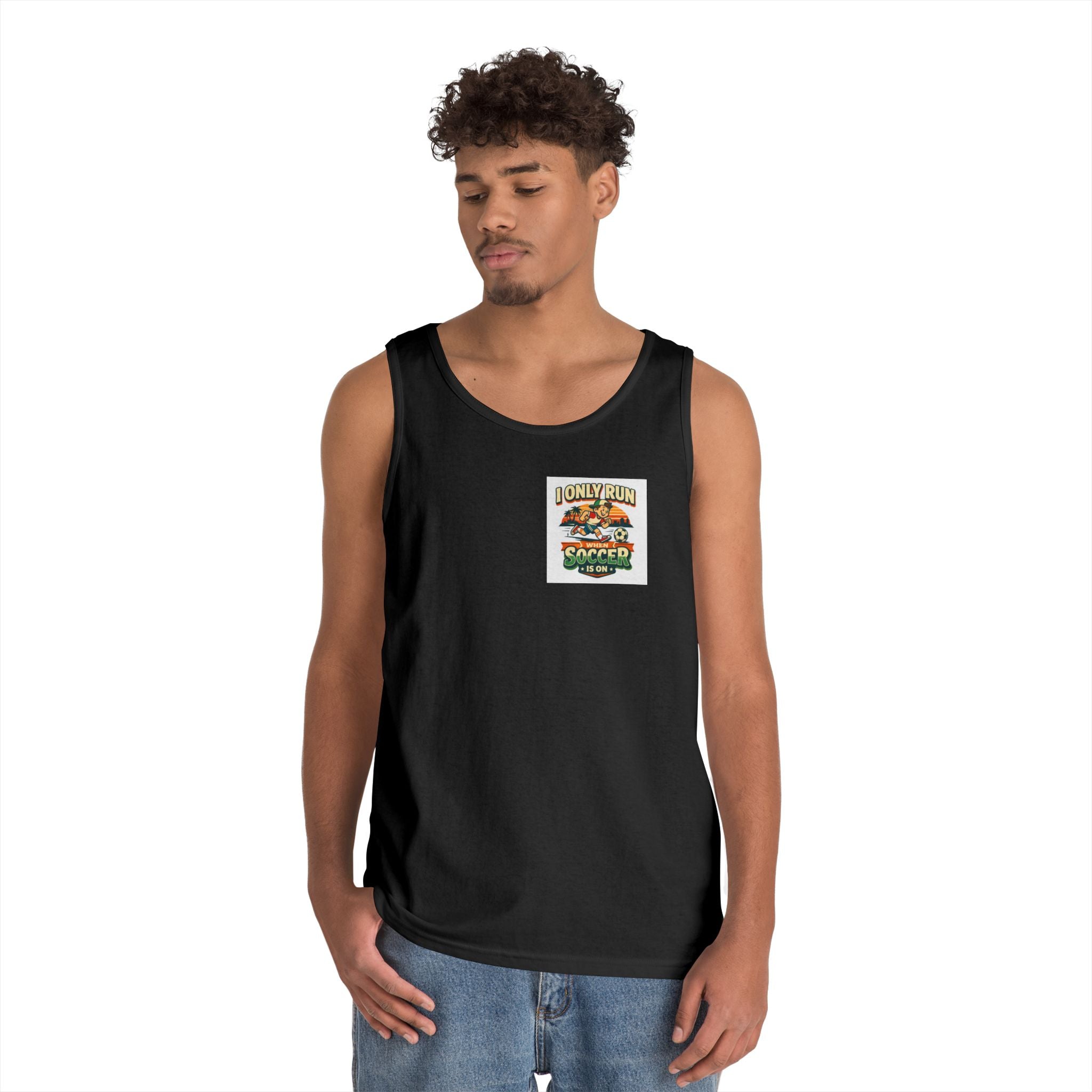 I Only Run When Soccer Is On Funny Tank Top