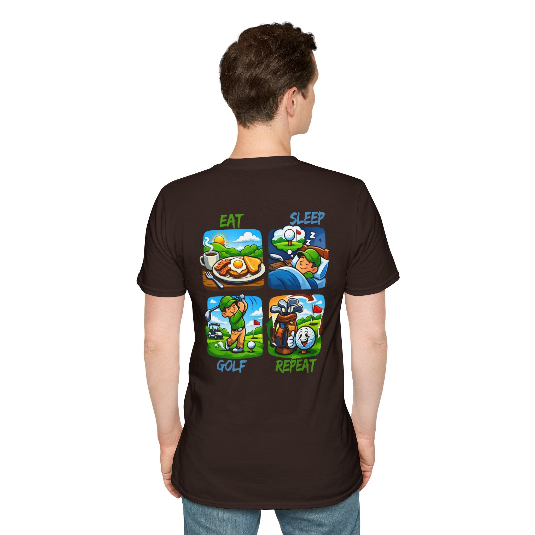 Golf Eat Sleep Repeat T-Shirt — Funny Golfer Graphic Tee