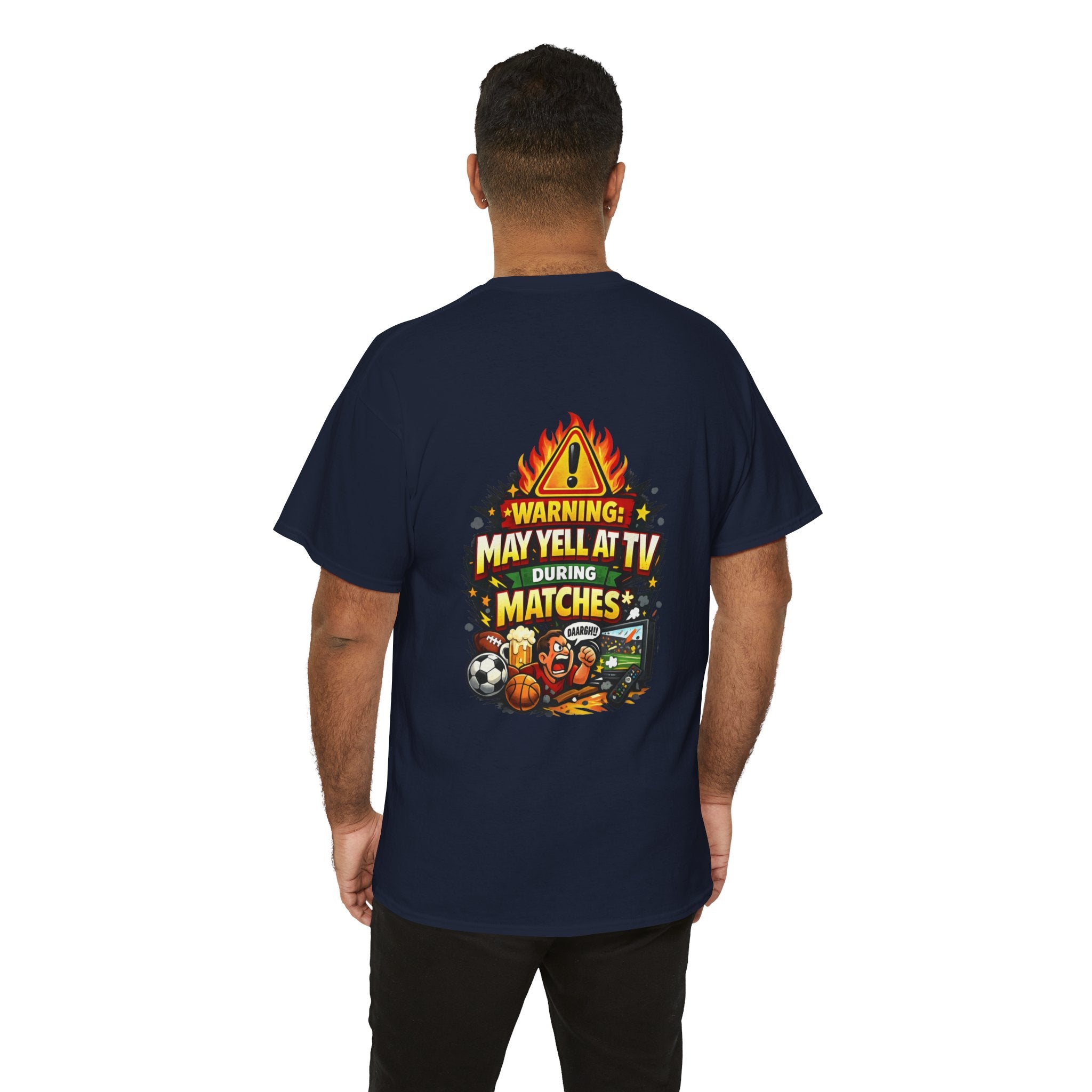 Warning May Yell At TV During Matches Funny T-Shirt