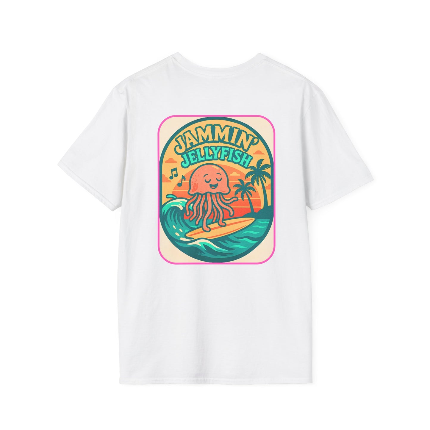 Jammin' Jellyfish Unisex Softstyle T-Shirt - Beach Life Vibes