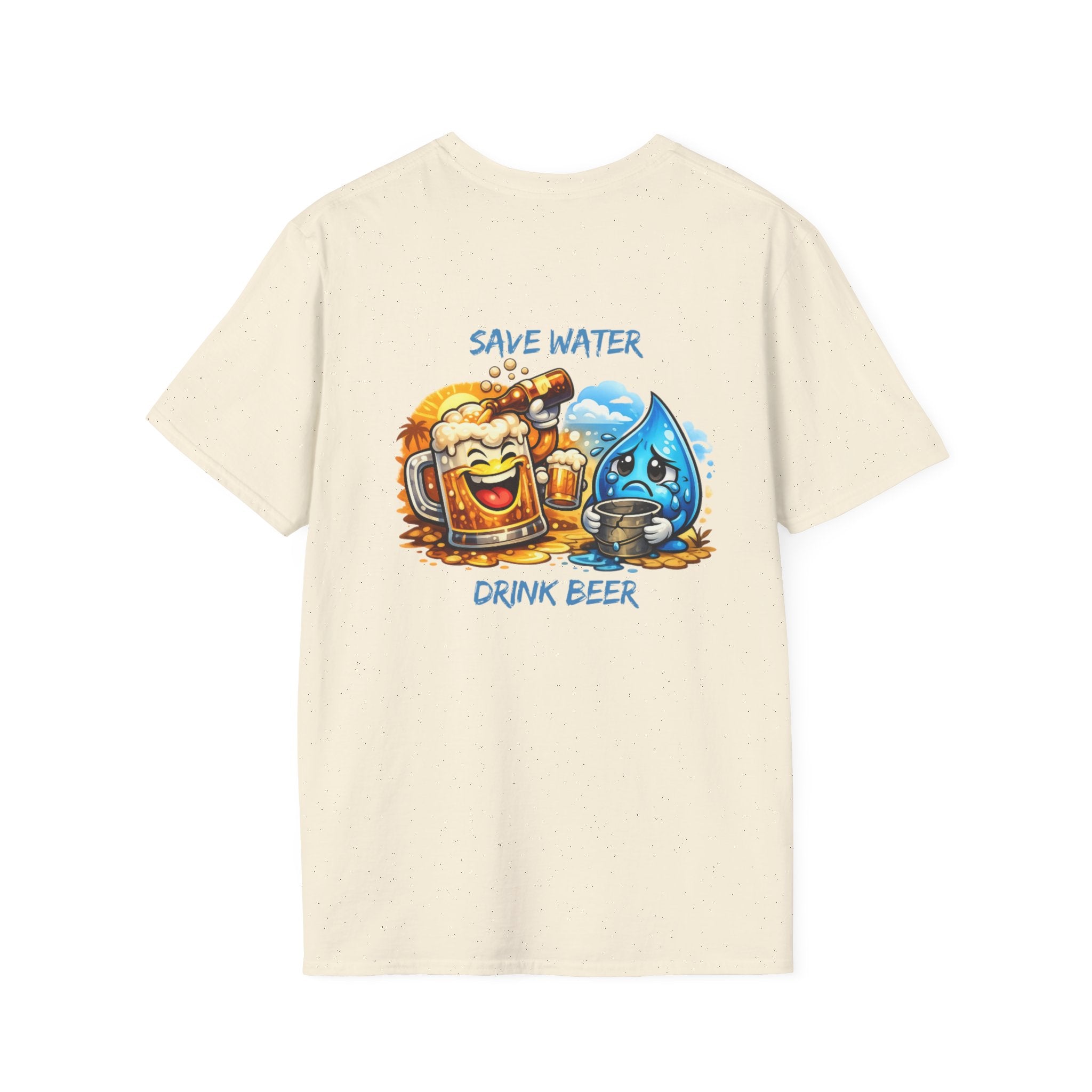 Save Water Drink Beer T-Shirt — Funny Beer & Water Cartoon Tee