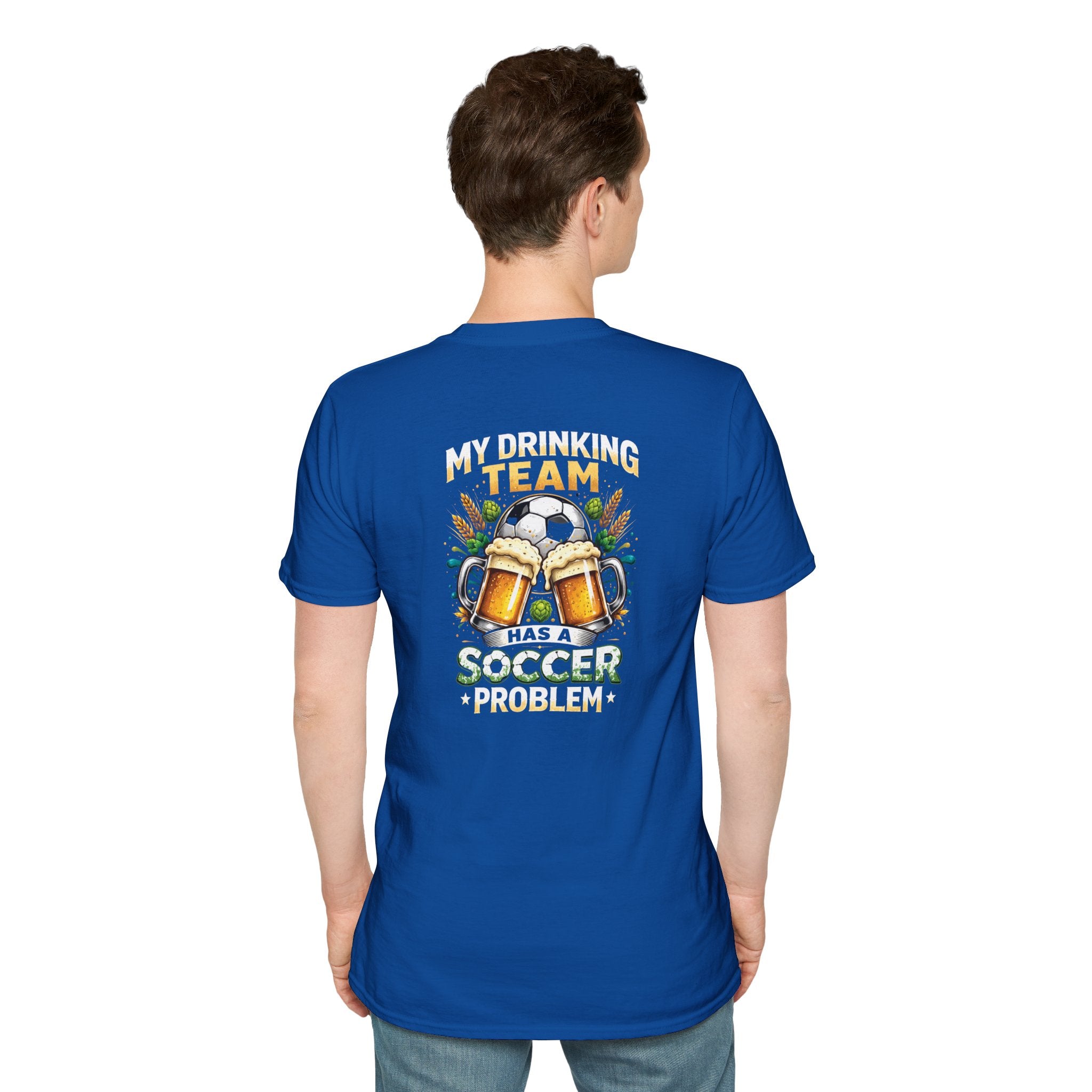 Soccer Drinking Team T-Shirt — "My Drinking Team Has a Soccer Problem" Football Beer Tee