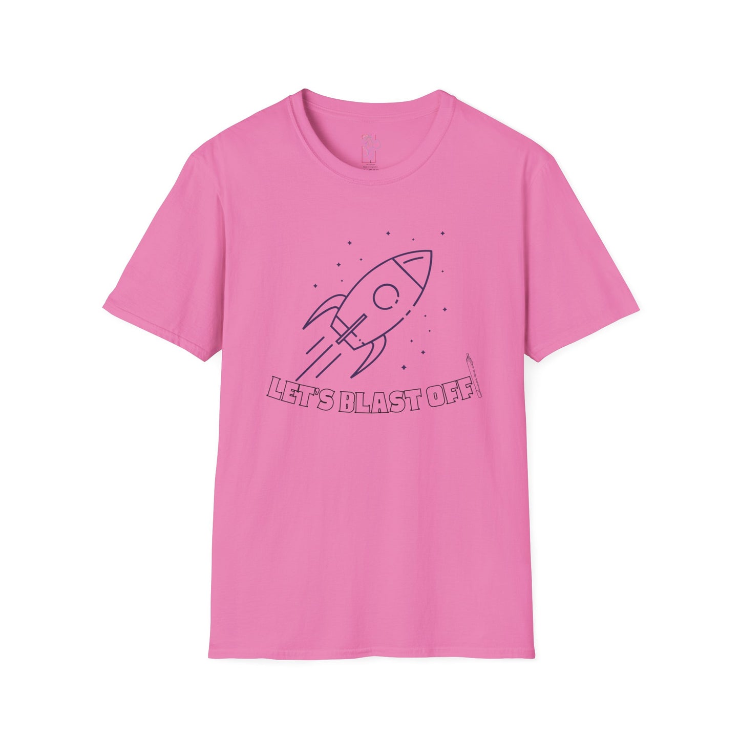 Unisex Softstyle T-Shirt with Rocket Design - Perfect for Space Lovers, Parties, Birthdays, Everyday Wear, or Gifts