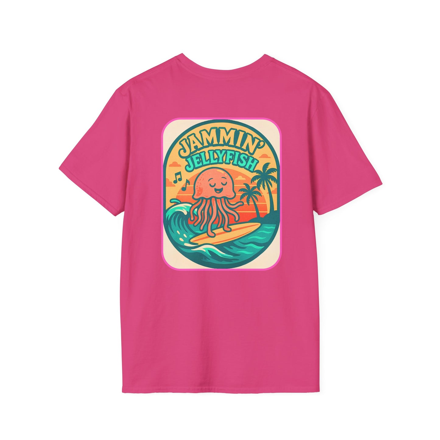 Jammin' Jellyfish Unisex Softstyle T-Shirt - Beach Life Vibes