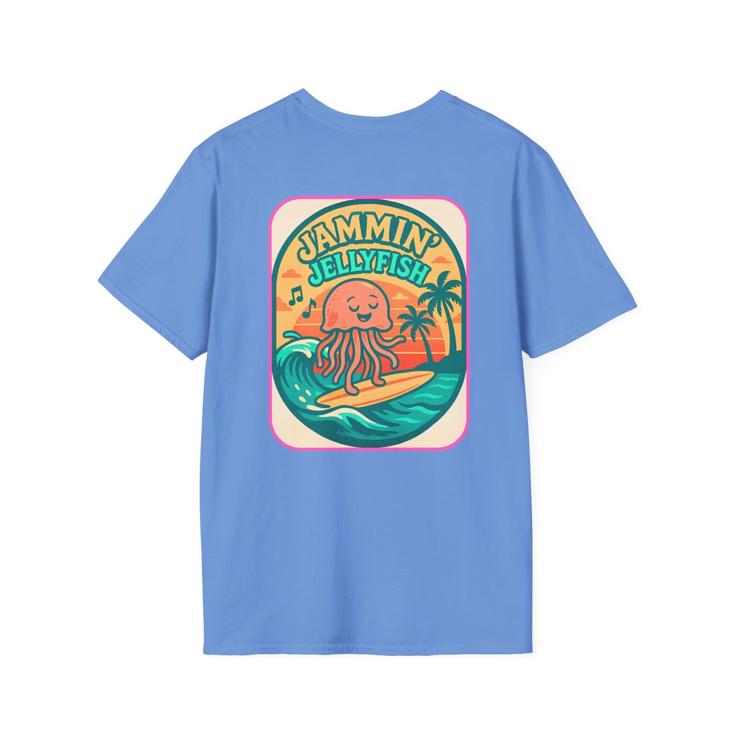 Jammin' Jellyfish Unisex Softstyle T-Shirt - Beach Life Vibes