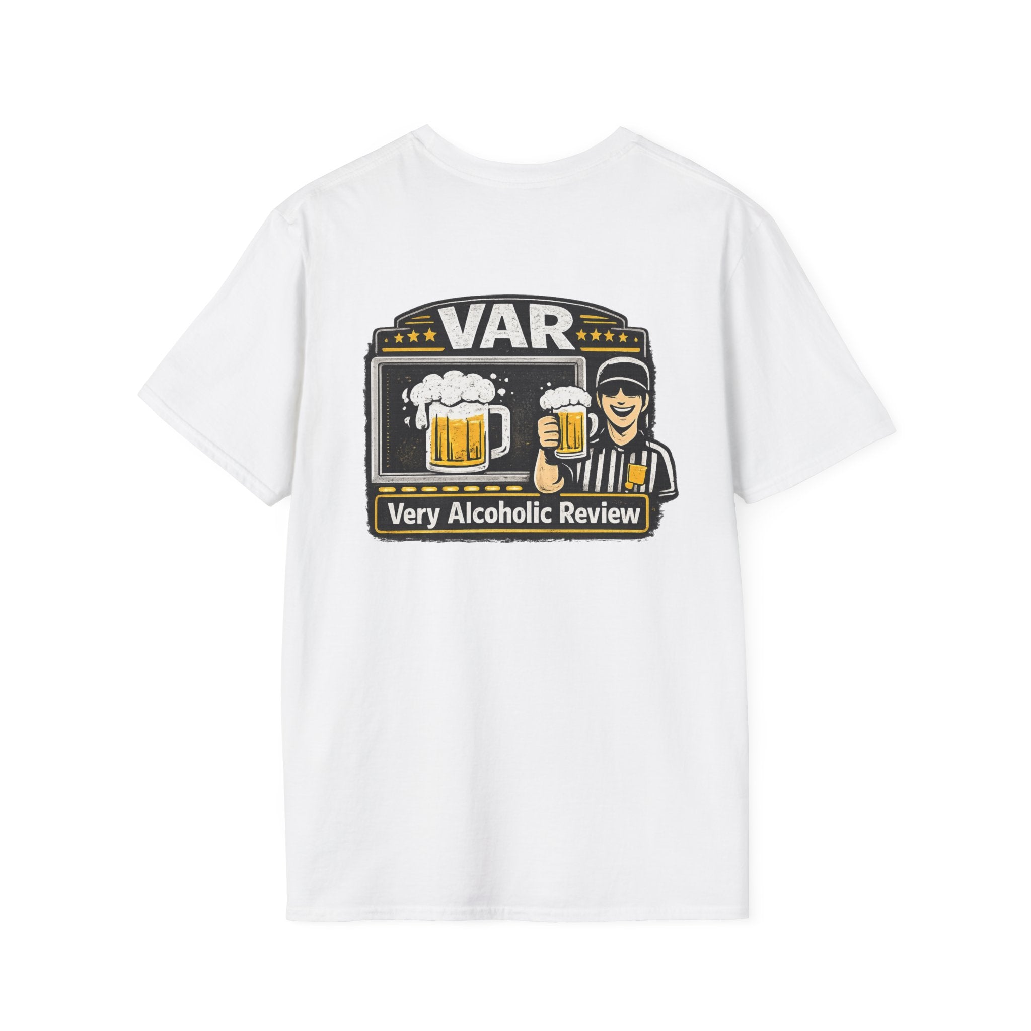 VAR "Very Alcoholic Review" Soccer T-Shirt — Beer Referee Graphic Tee