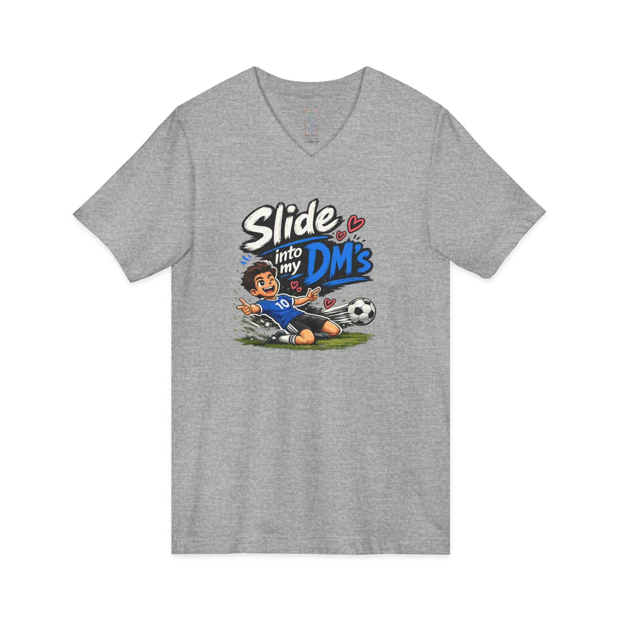 Slide Into My DMs Soccer V-Neck Tee