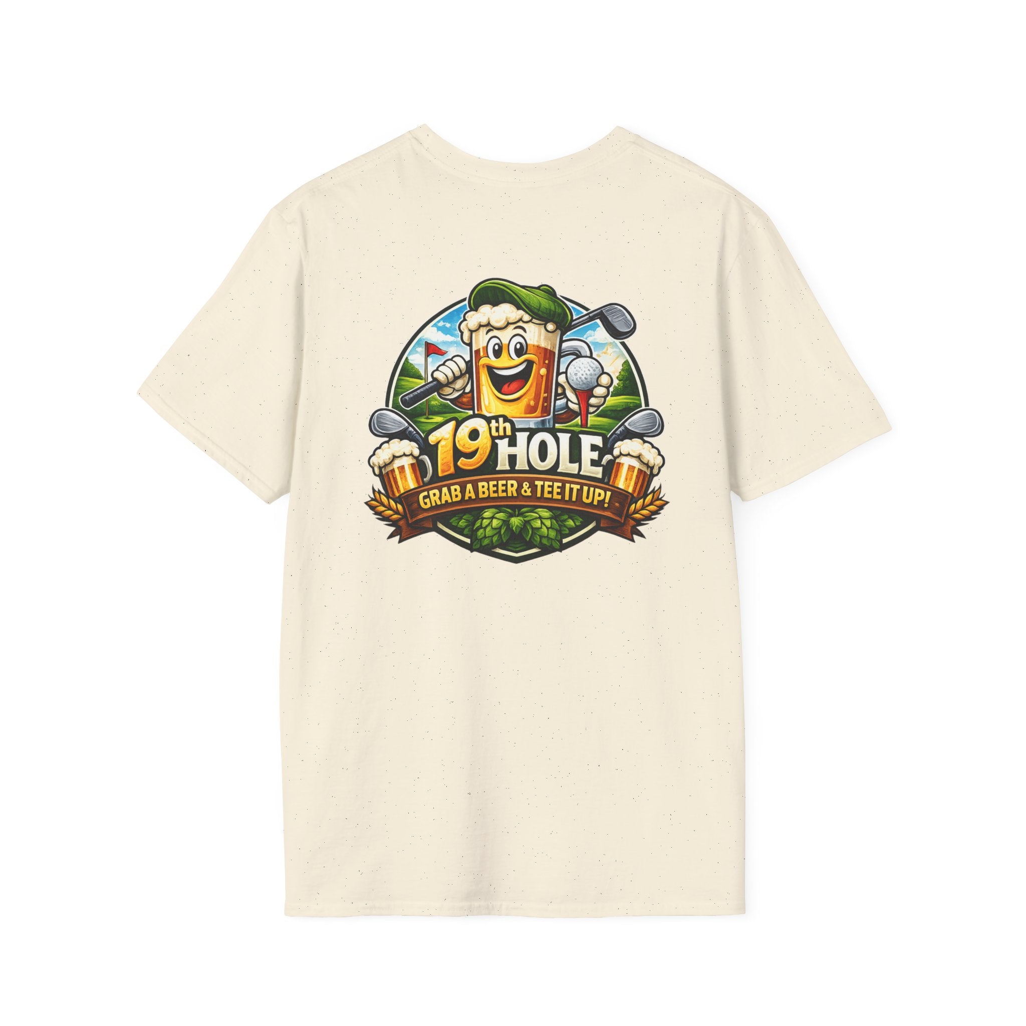 19th Hole Golf T-Shirt — "Grab a Beer & Tee It Up" Vintage Golfing Tee