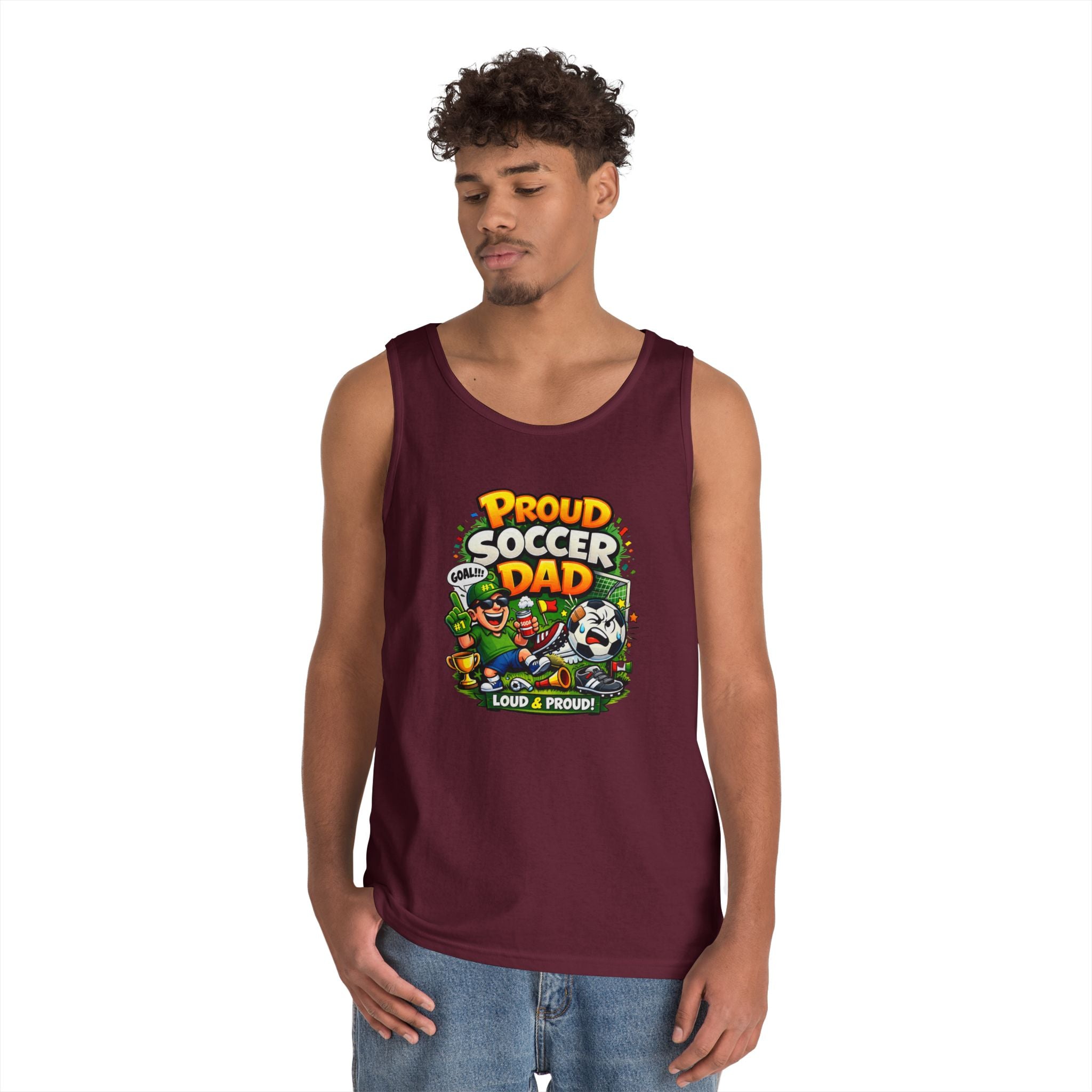 Proud Soccer Dad Tank Top — Loud & Proud Dad Soccer Shirt