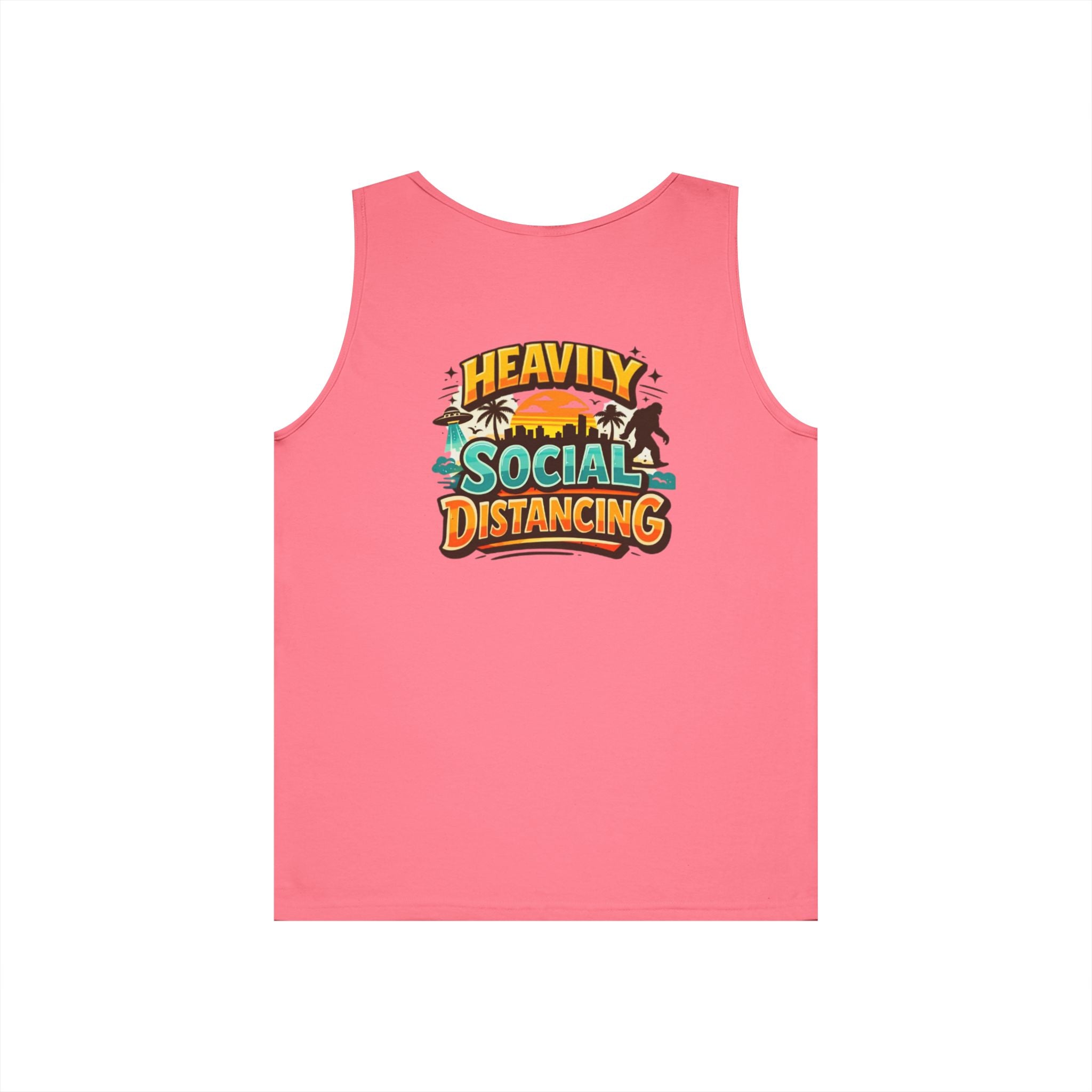 Heavily Socially Distancing Funny Tank Top