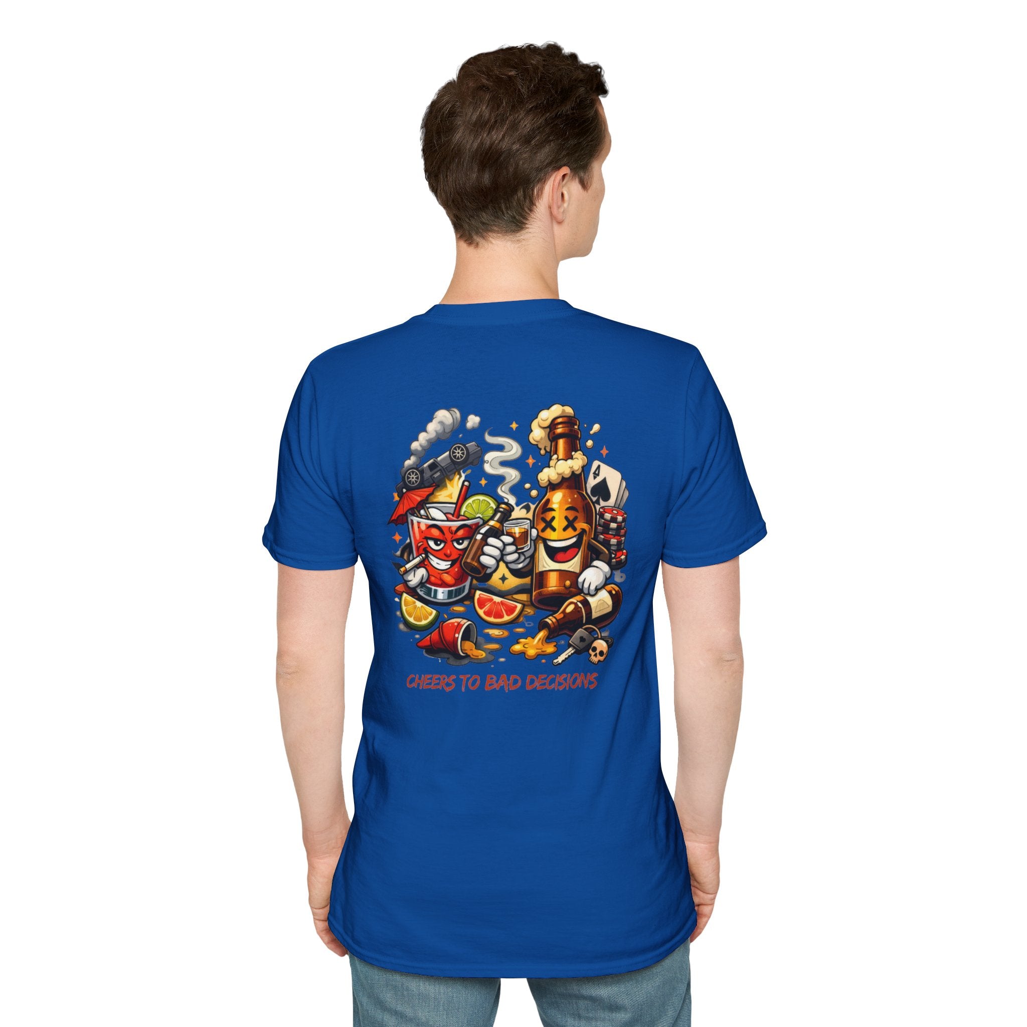 Cheers to Bad Decisions T-Shirt — Funny Party Graphic Tee