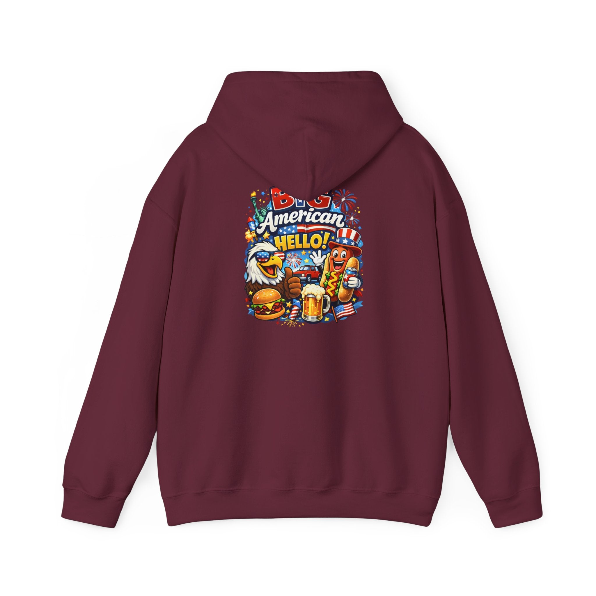 Big American Hello Funny Hoodie