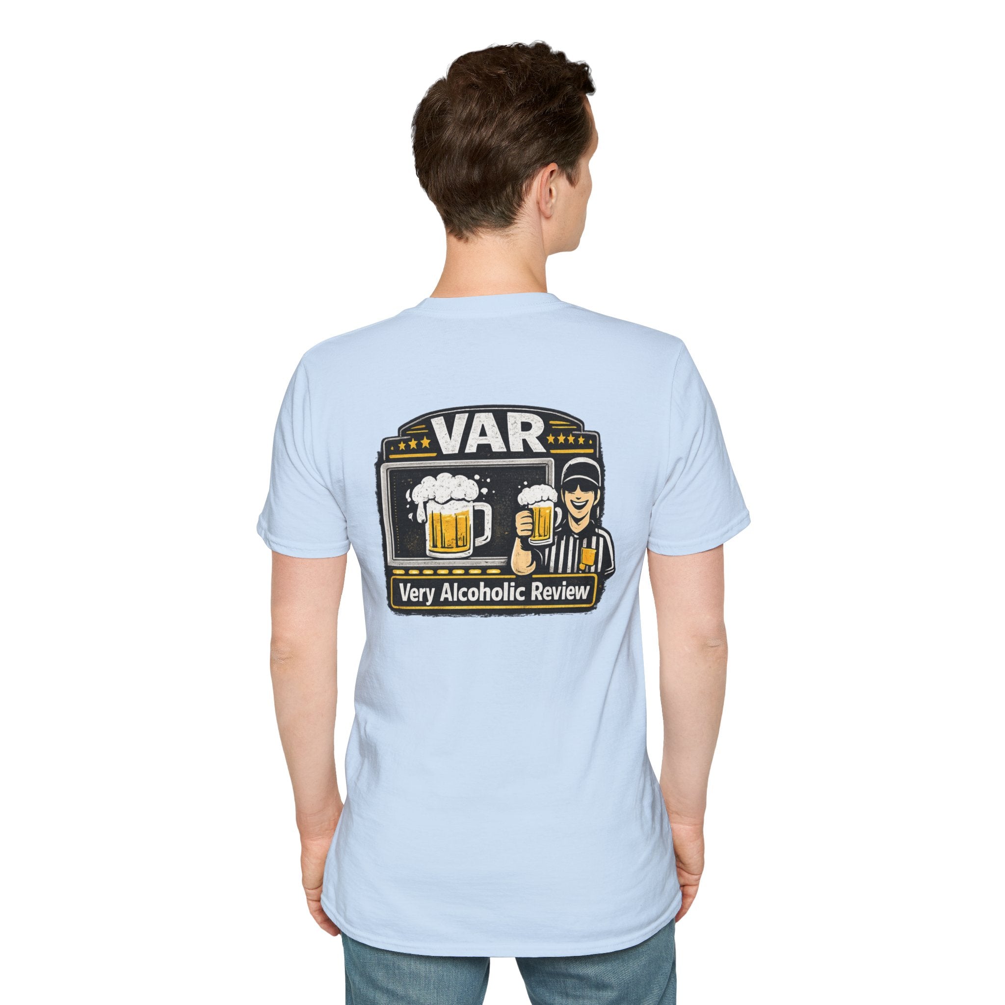 VAR "Very Alcoholic Review" Soccer T-Shirt — Beer Referee Graphic Tee