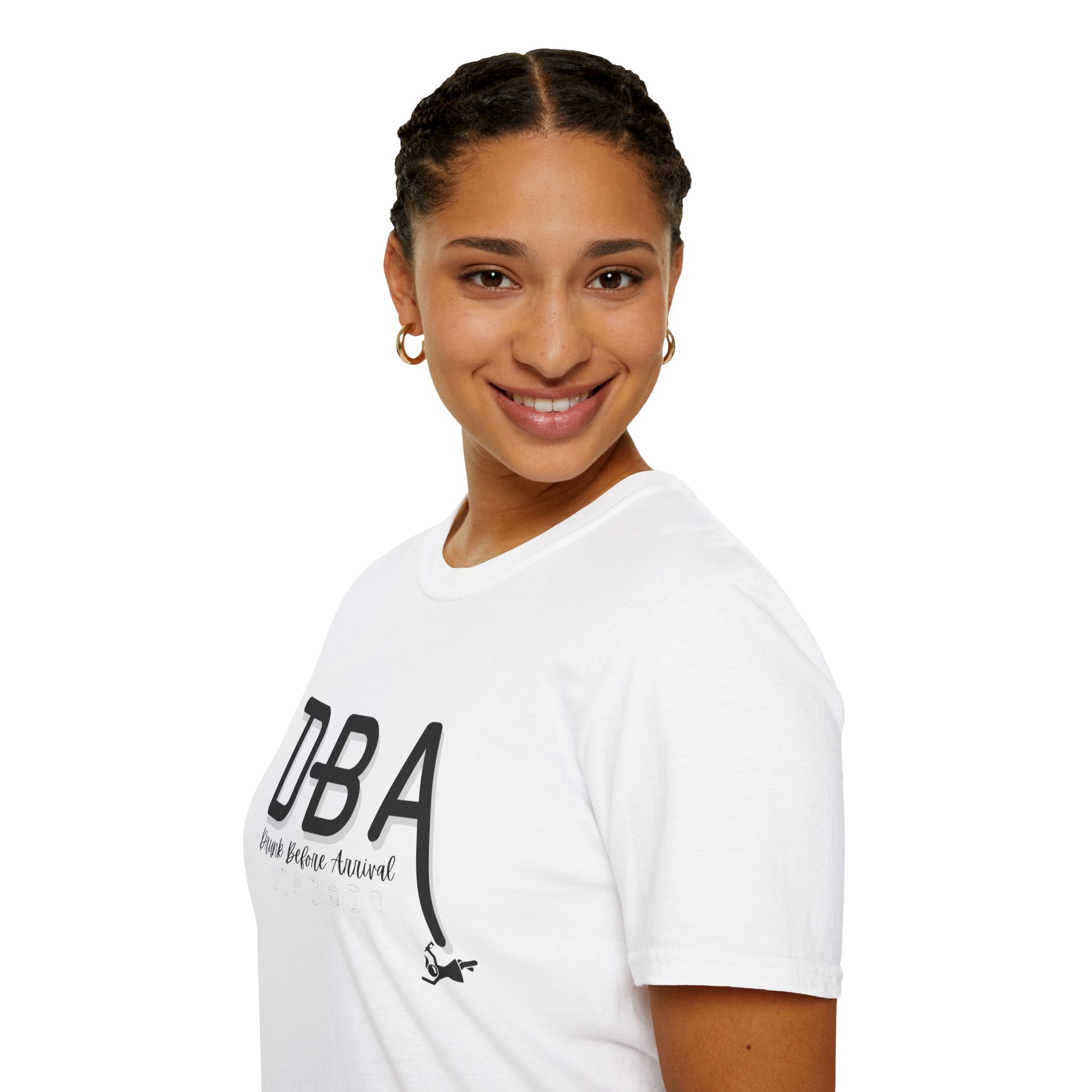 Drunk Before Arrival Funny T-Shirt — Bold Party Tee