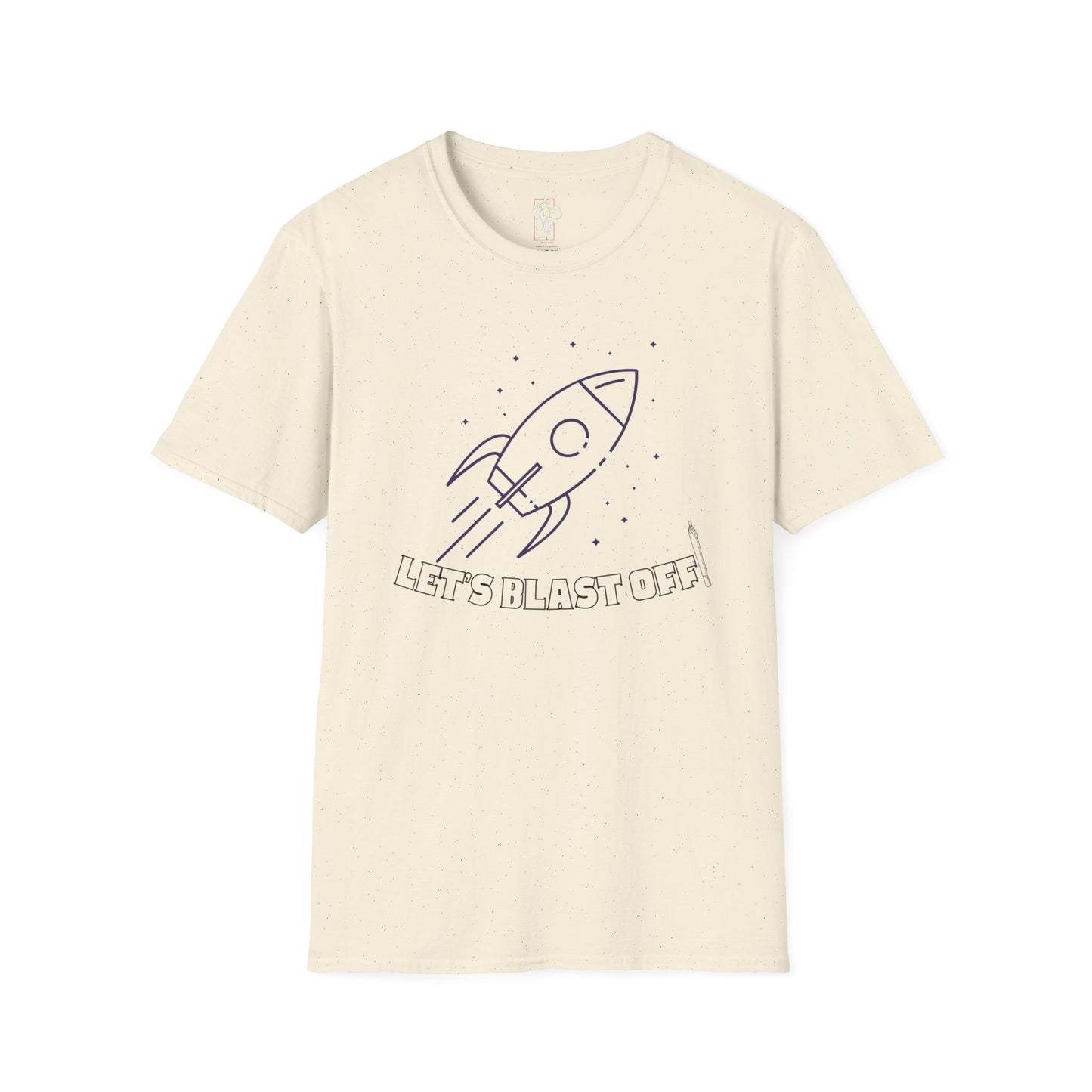 Unisex Softstyle T-Shirt with Rocket Design - Perfect for Space Lovers, Parties, Birthdays, Everyday Wear, or Gifts