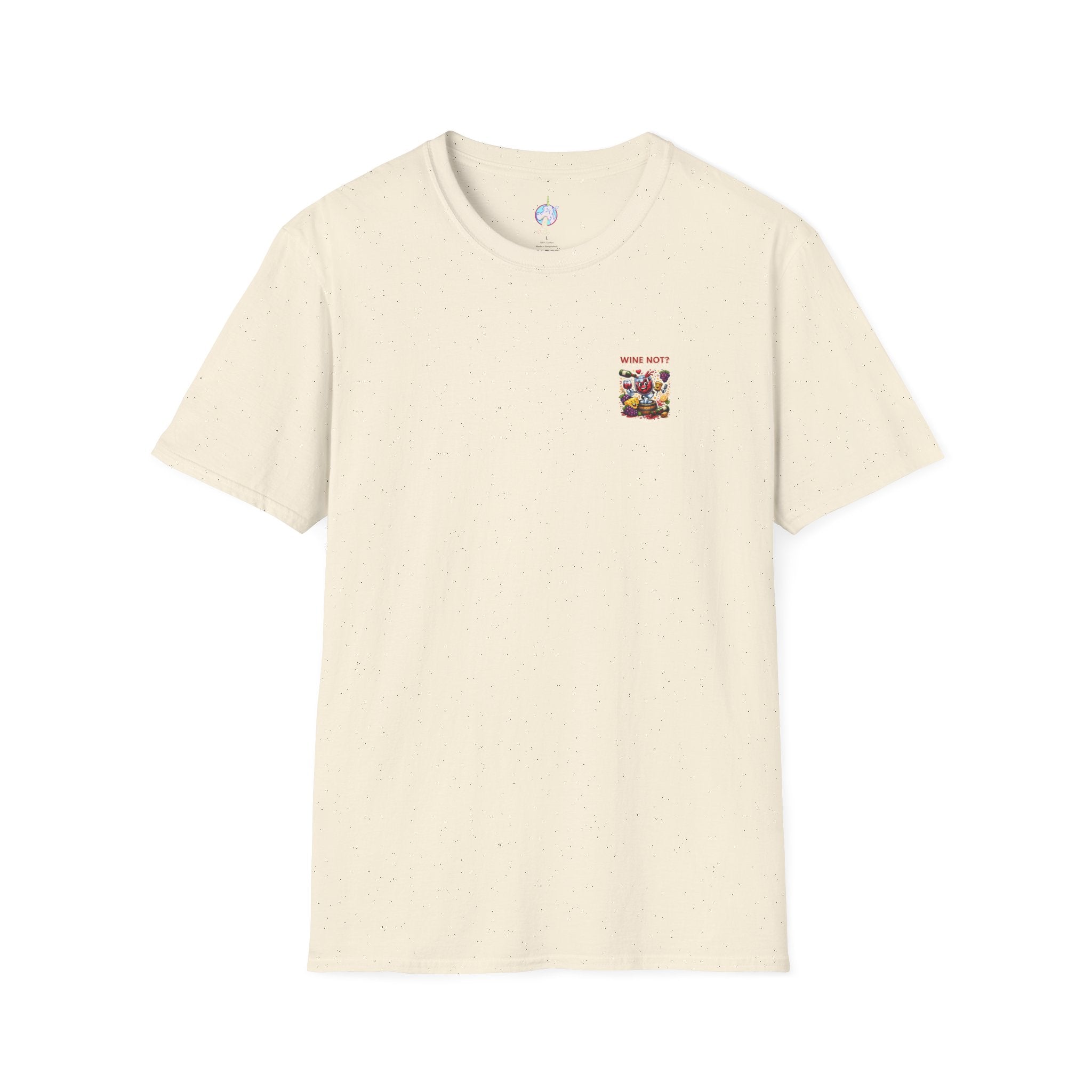 Wine Not? Graphic T-Shirt — Funny Wine Glass & Grapes Tee