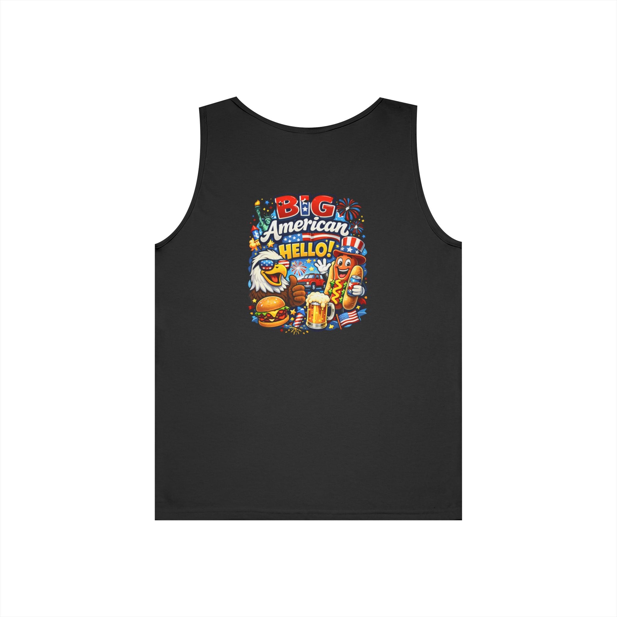Big American Hello Funny Tank Top Patriotic