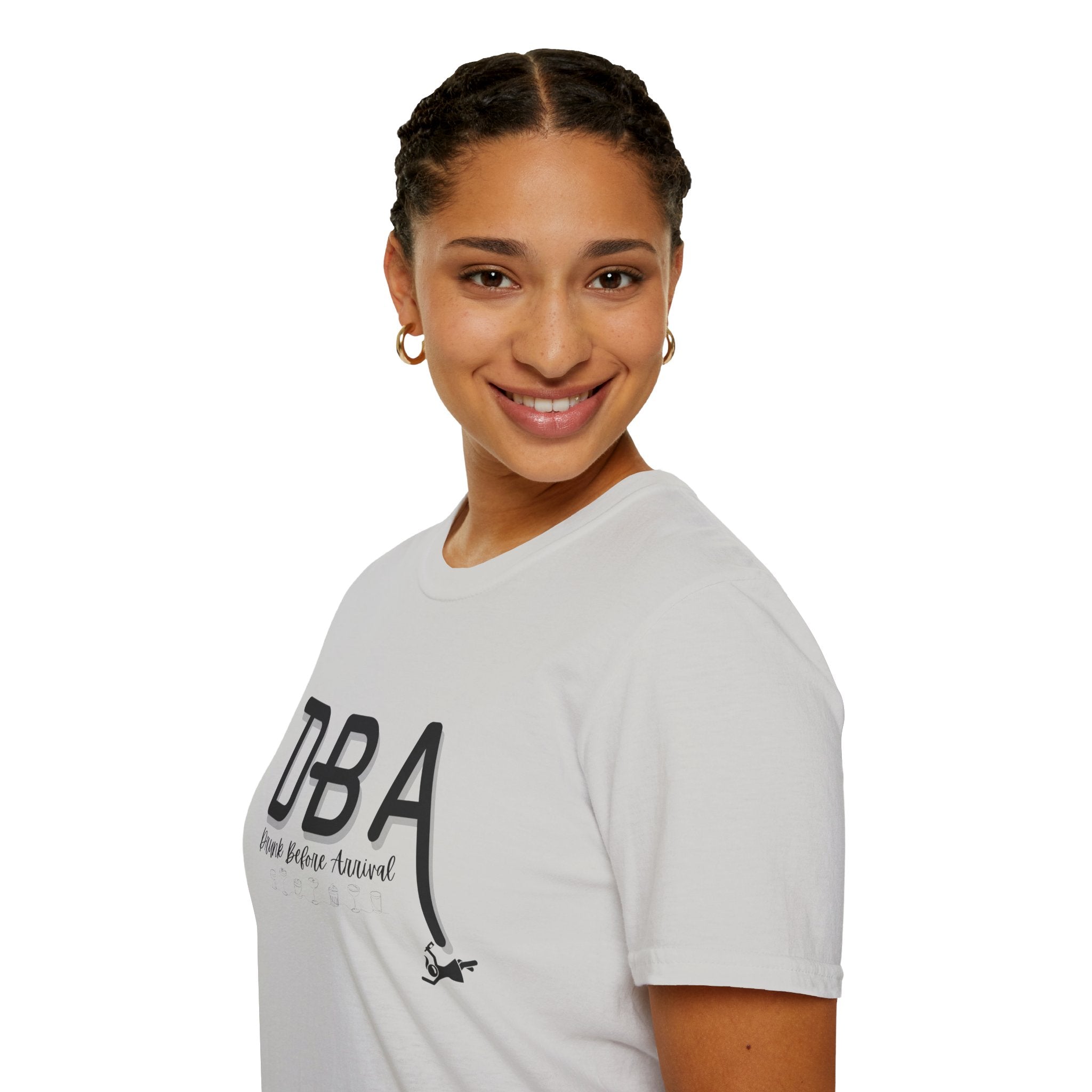 Drunk Before Arrival Funny T-Shirt — Bold Party Tee