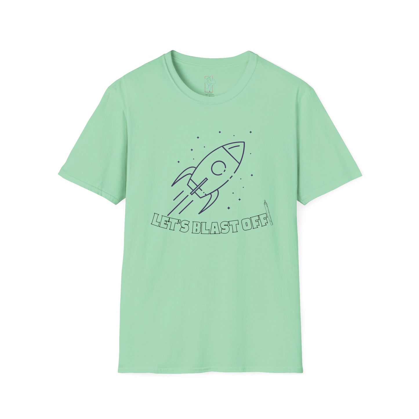 Unisex Softstyle T-Shirt with Rocket Design - Perfect for Space Lovers, Parties, Birthdays, Everyday Wear, or Gifts
