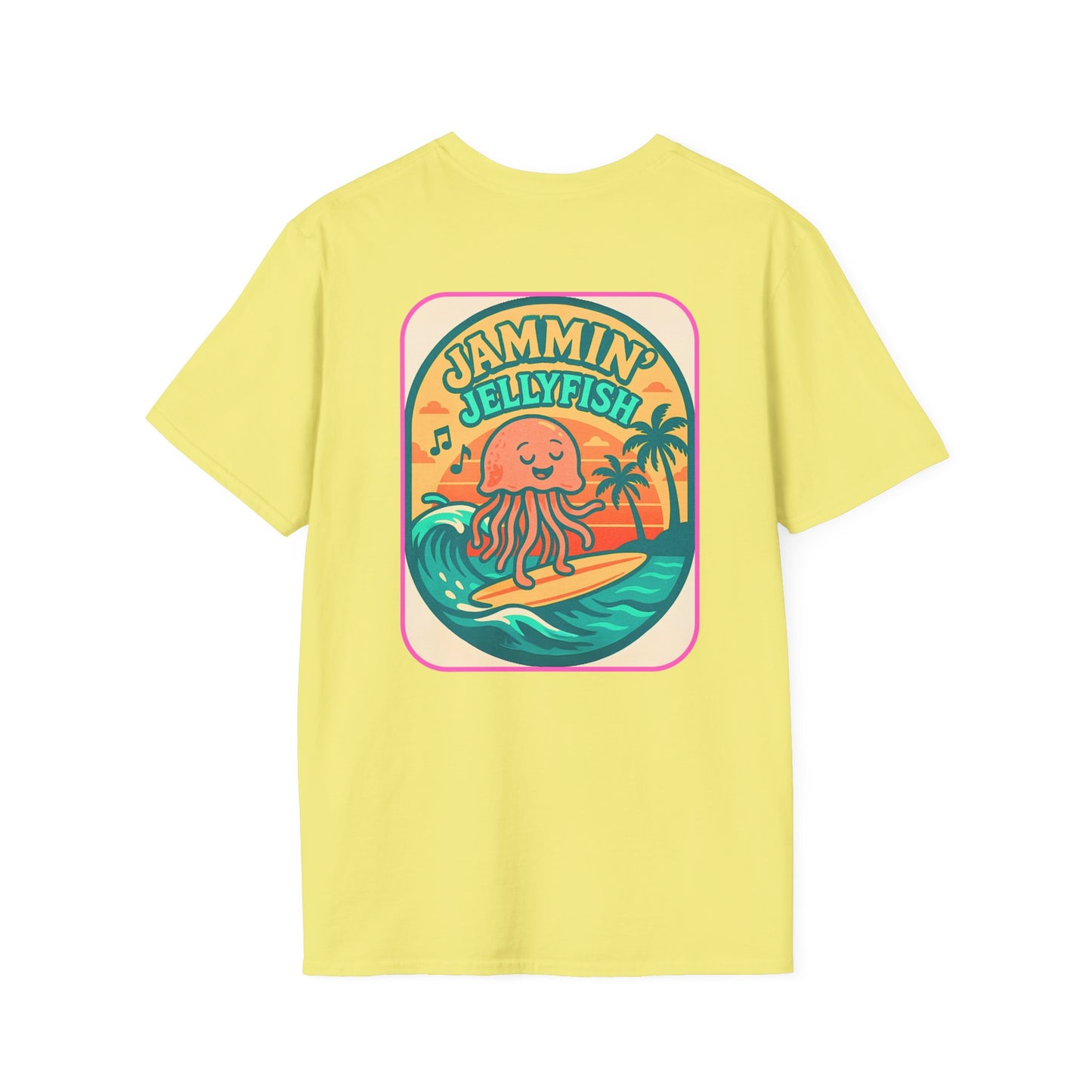 Jammin' Jellyfish Unisex Softstyle T-Shirt - Beach Life Vibes