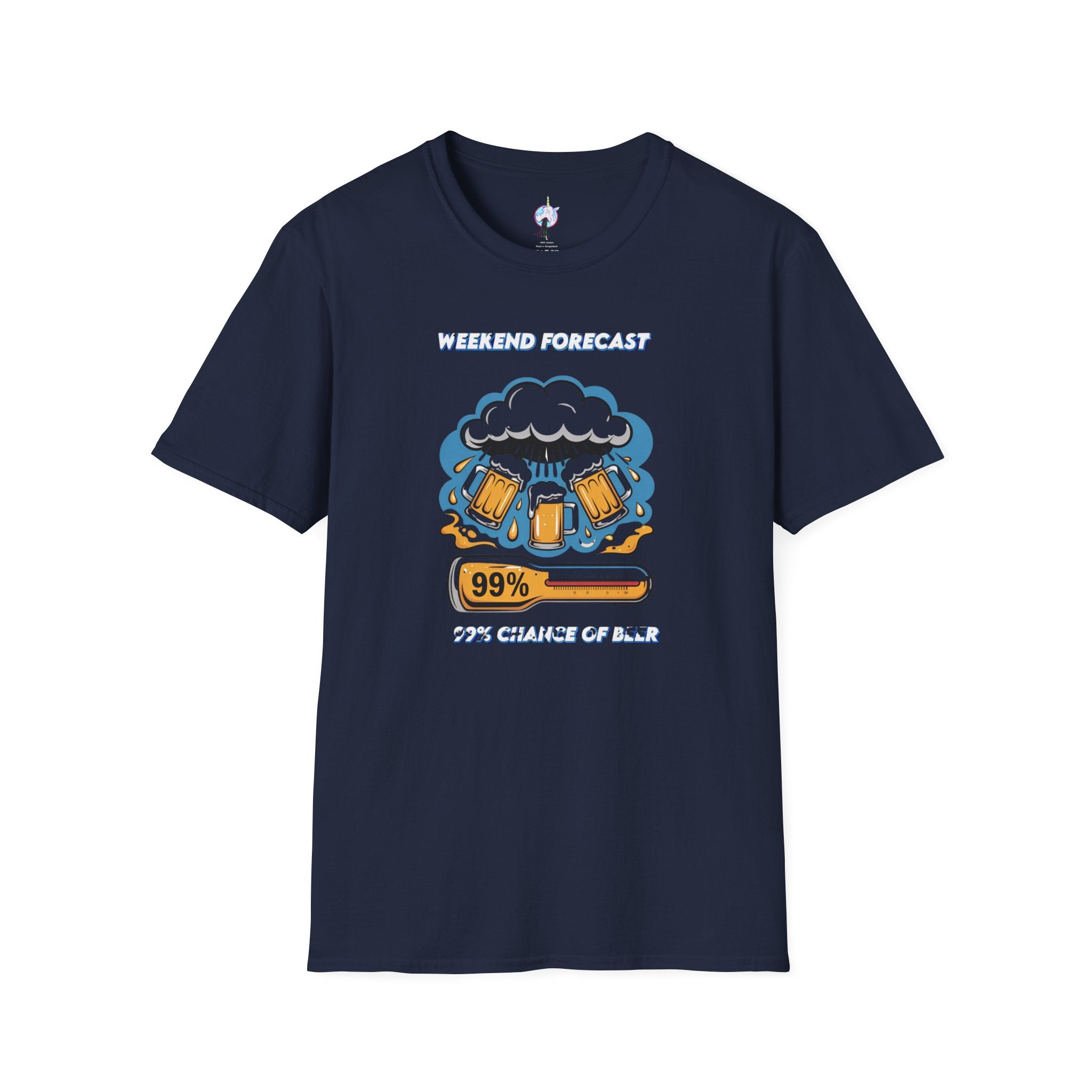 Weekend Forecast Tee — "99% Chance of Beer" Graphic T-Shirt