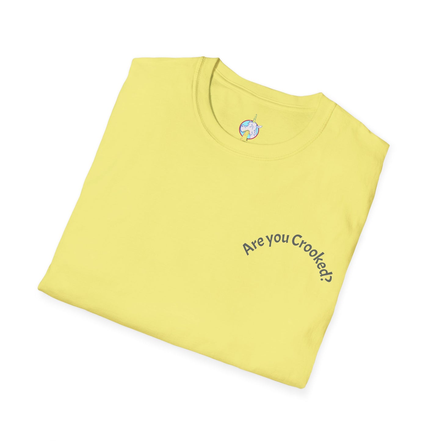 Unisex Softstyle T-Shirt: 'Are You Crooked?' & 'Shocker for Life' Graphic Tee