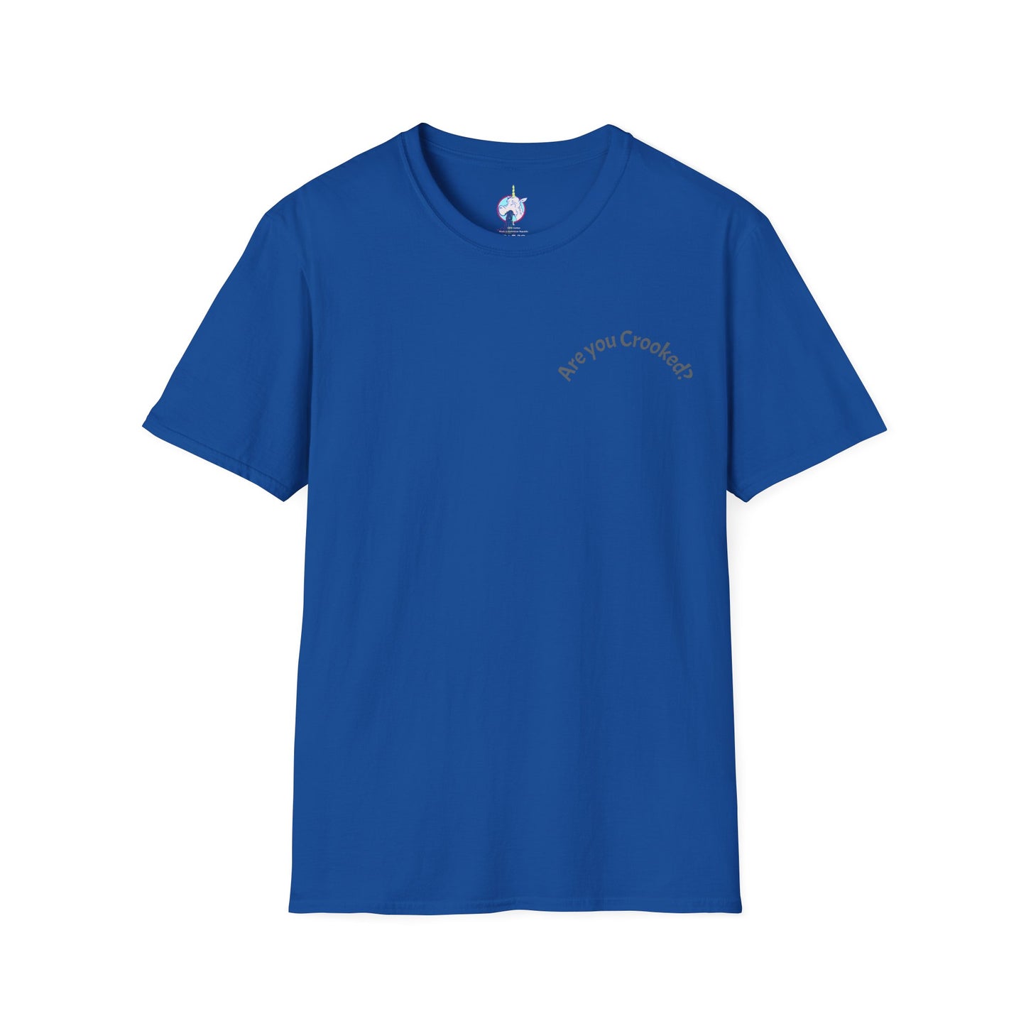 Unisex Softstyle T-Shirt: 'Are You Crooked?' & 'Shocker for Life' Graphic Tee