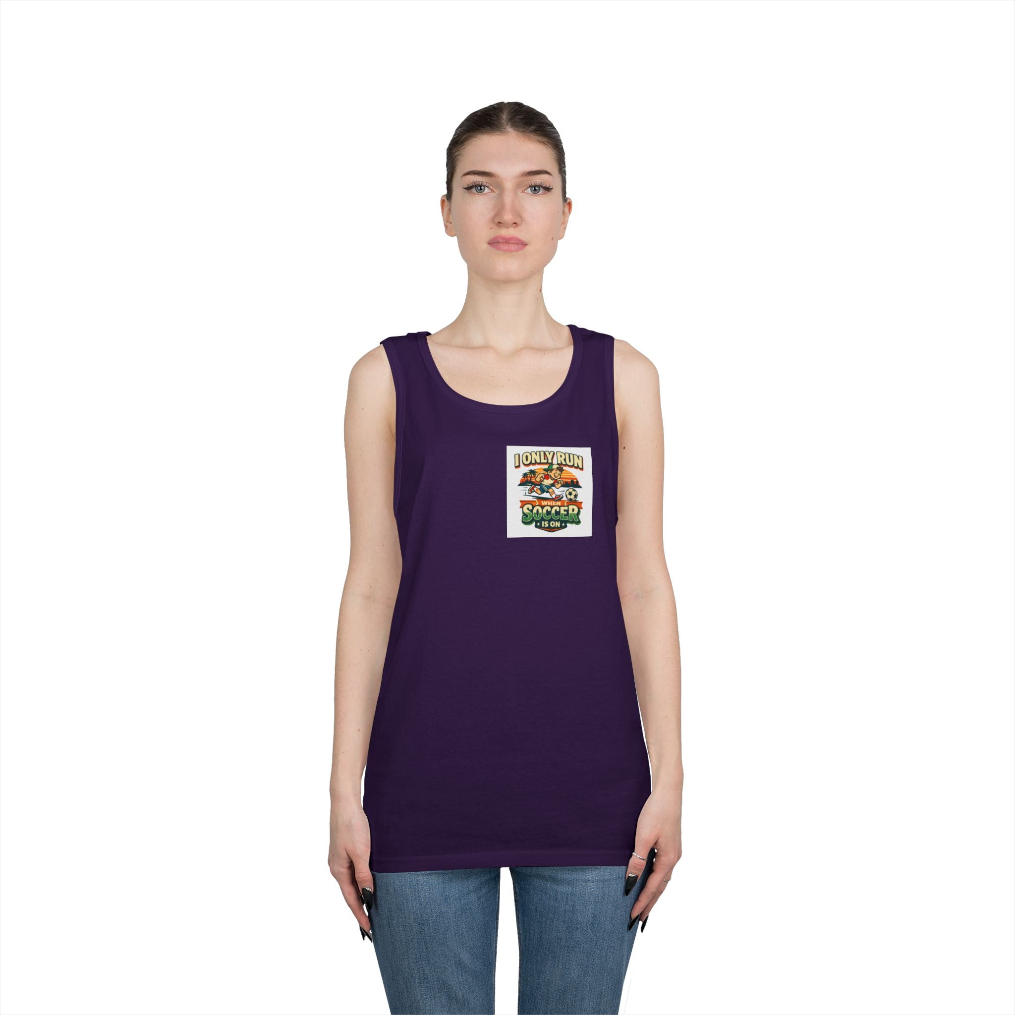 I Only Run When Soccer Is On Funny Tank Top