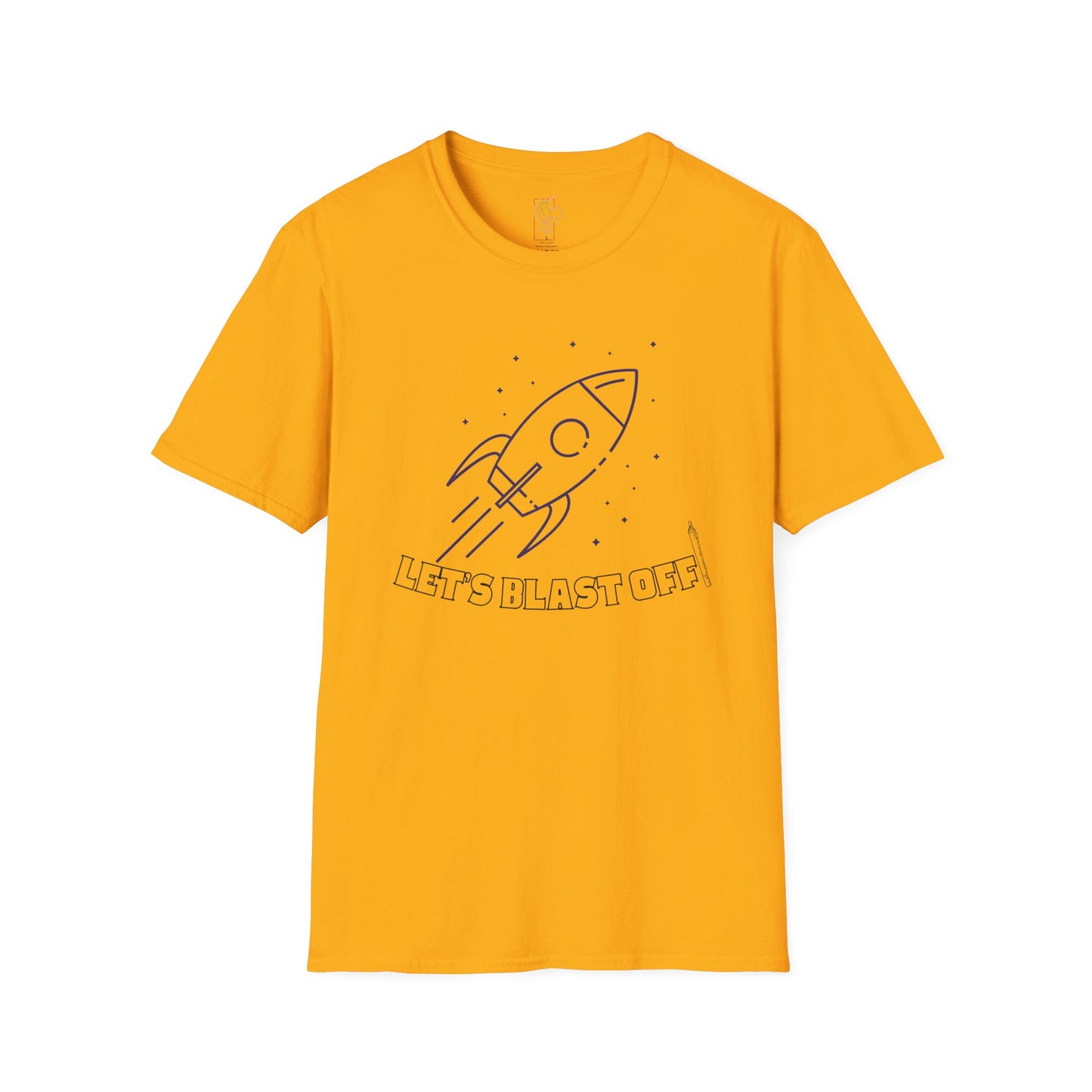 Unisex Softstyle T-Shirt with Rocket Design - Perfect for Space Lovers, Parties, Birthdays, Everyday Wear, or Gifts
