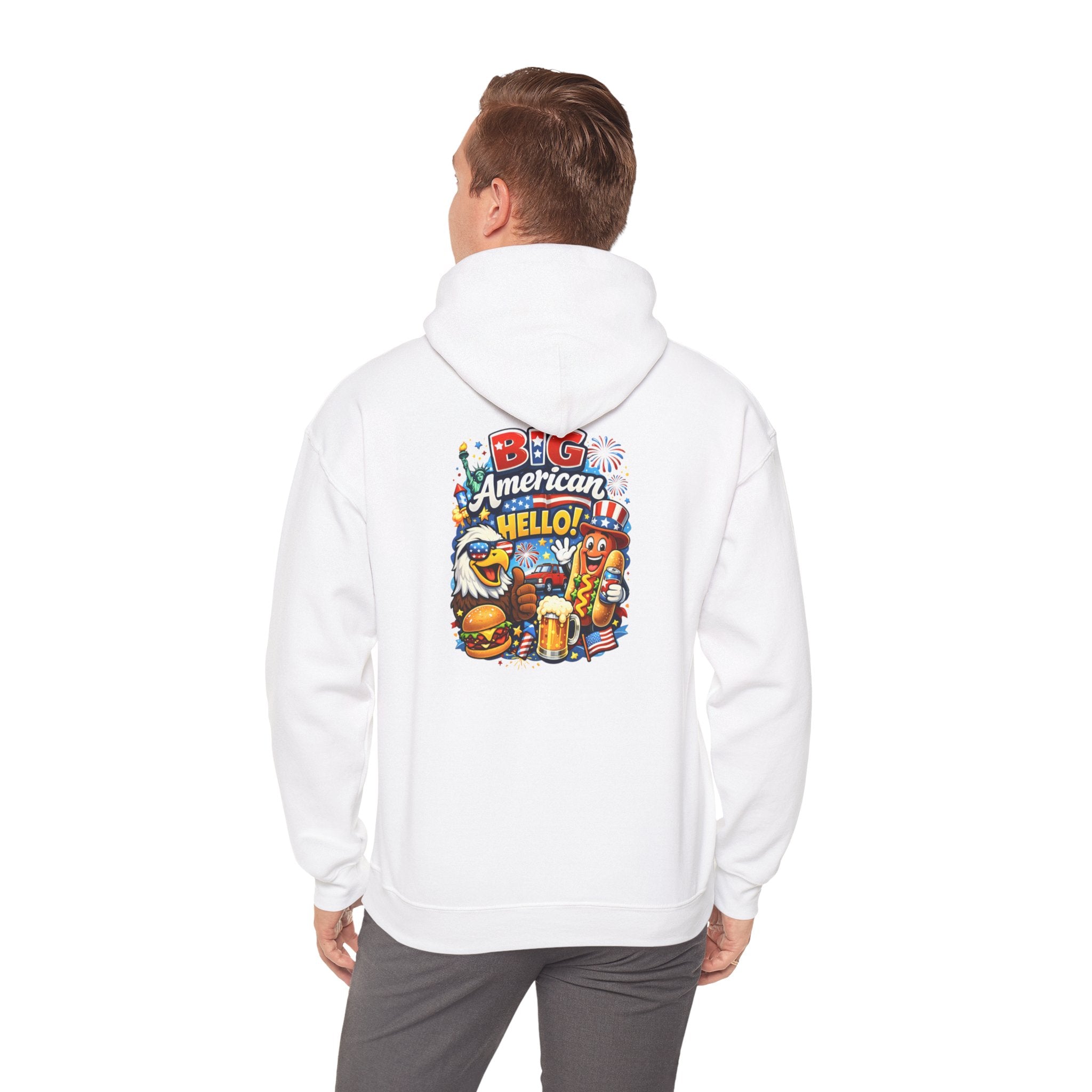 Big American Hello Funny Hoodie