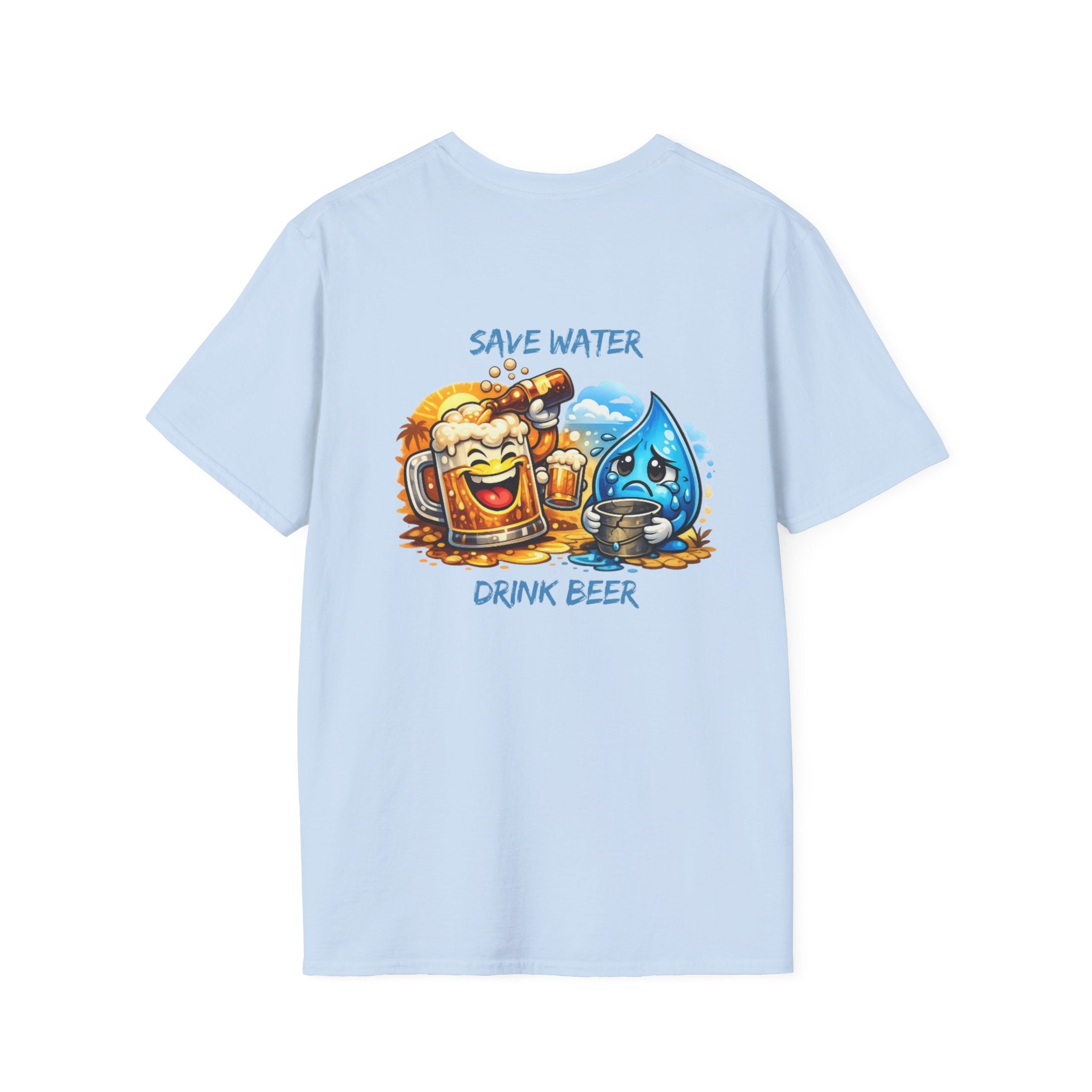 Save Water Drink Beer T-Shirt — Funny Beer & Water Cartoon Tee