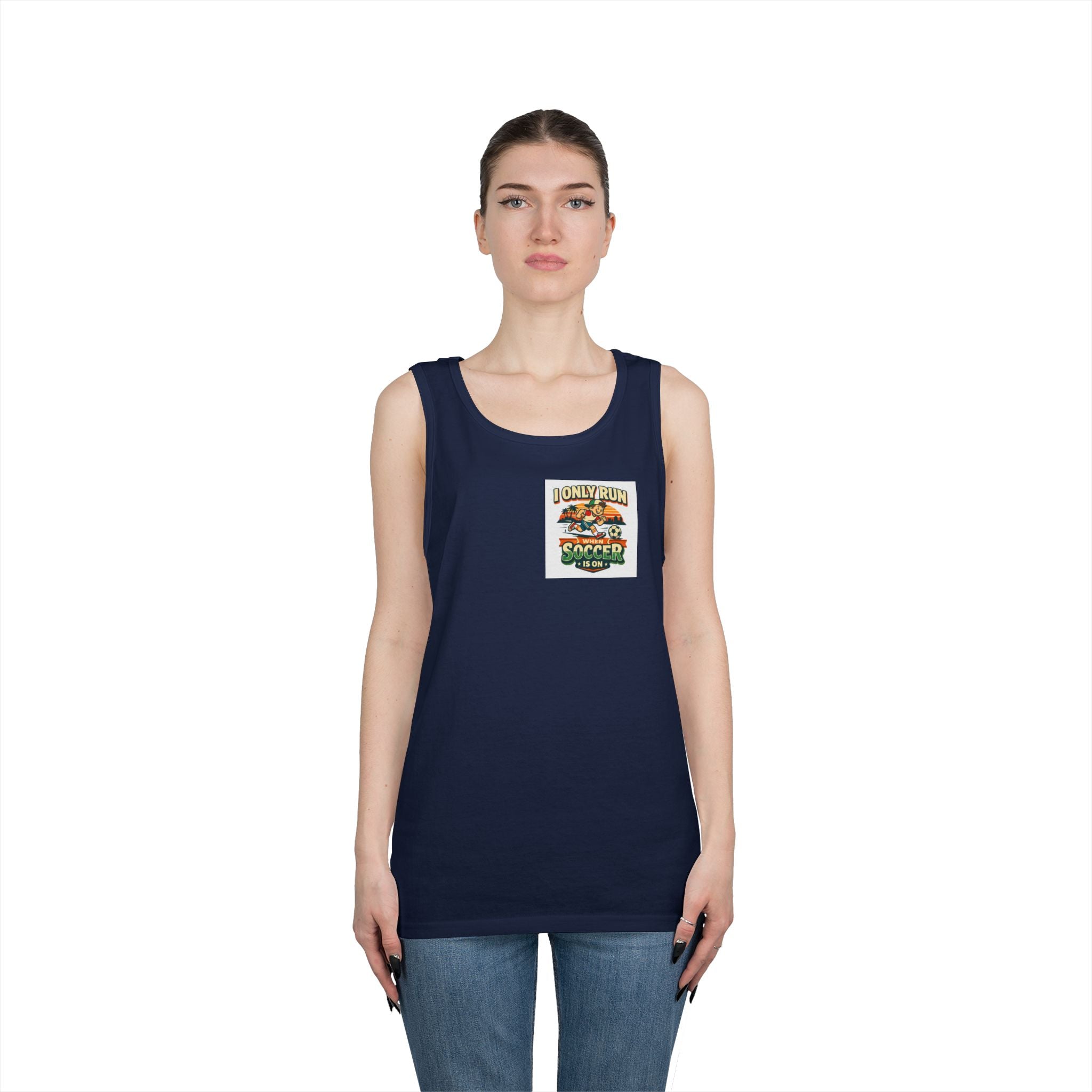 I Only Run When Soccer Is On Funny Tank Top