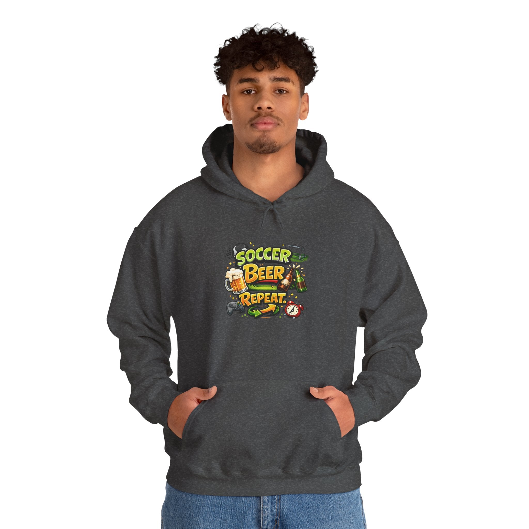 Soccer Beer Repeat Funny Hoodie