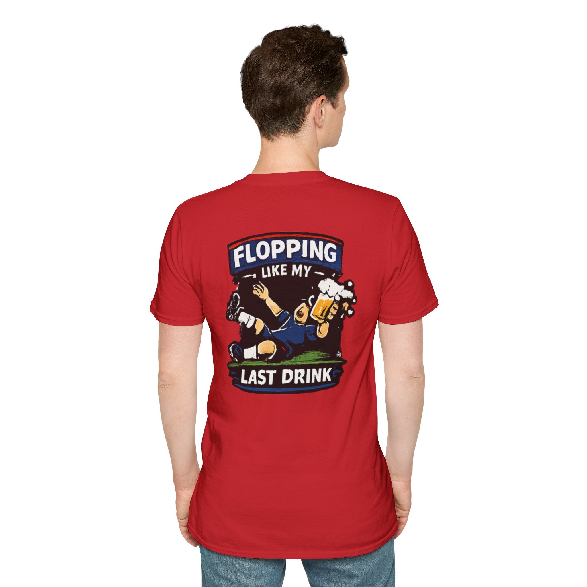 Flopping Like My Last Drink T-Shirt – Funny Bar & Beer Drinking Tee