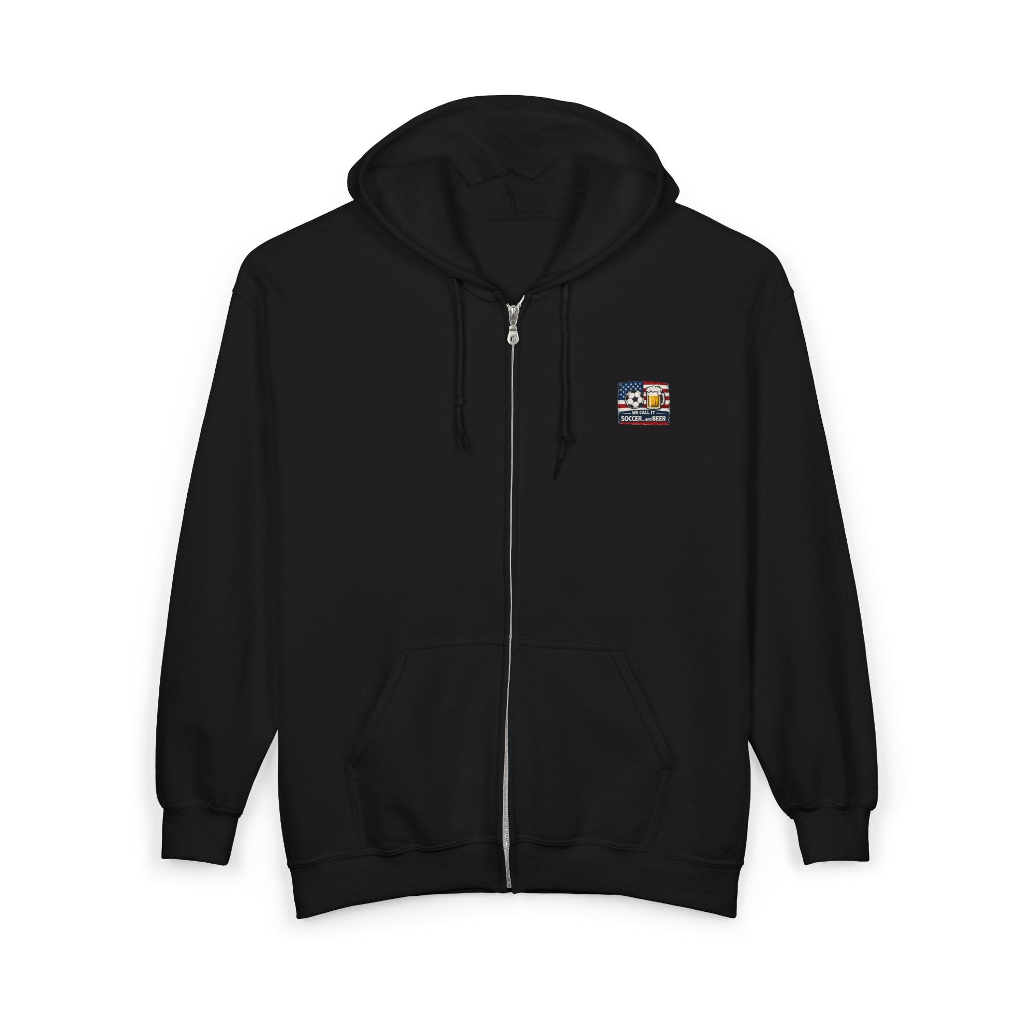Soccer and Beer Full-Zip Hoodie — We Call It Soccer...and Beer Graphic Jacket