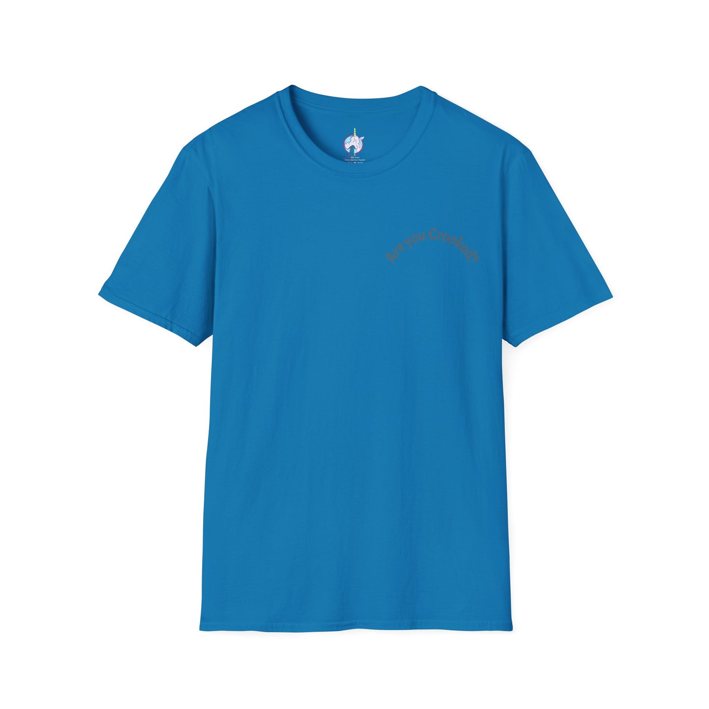 Unisex Softstyle T-Shirt: 'Are You Crooked?' & 'Shocker for Life' Graphic Tee