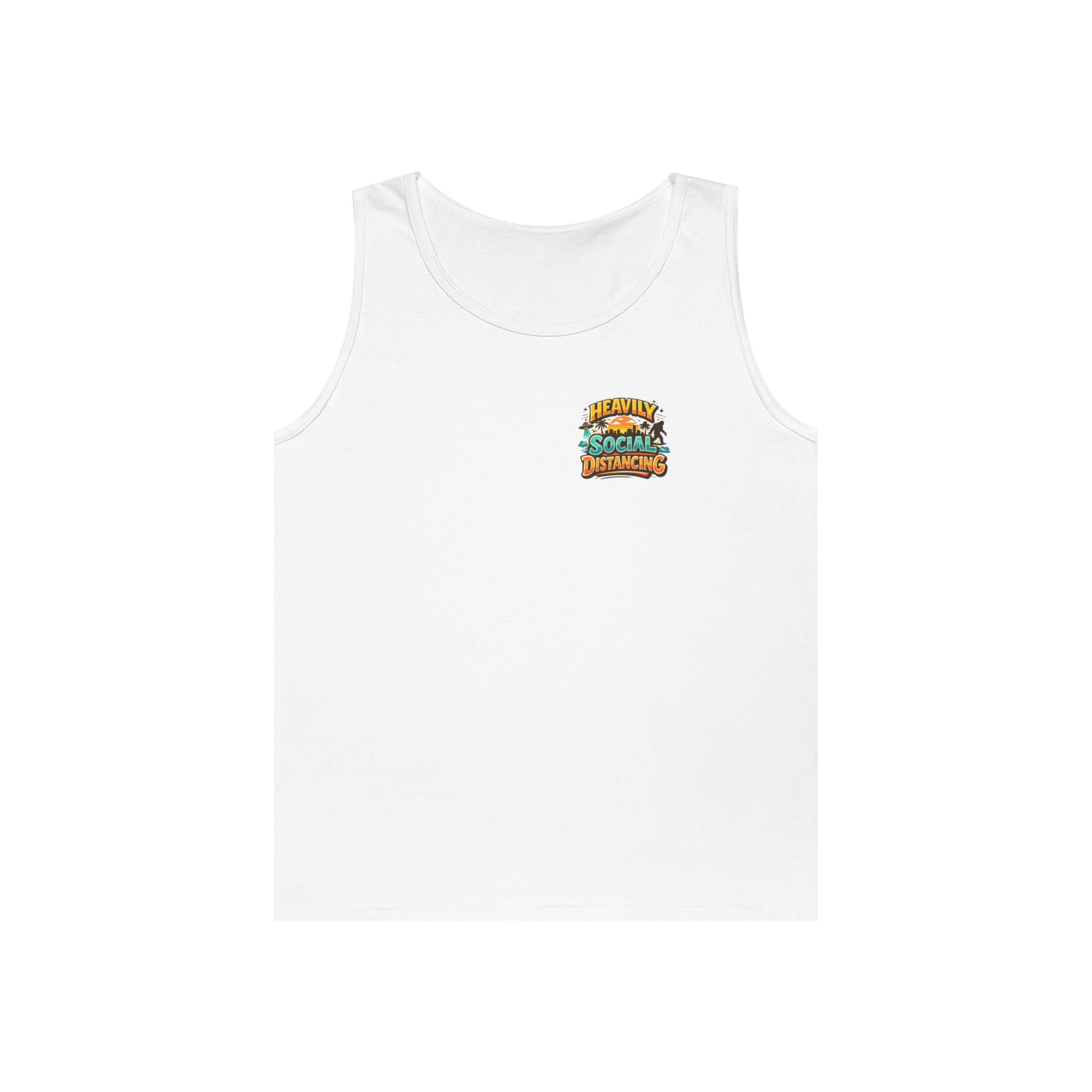 Heavily Socially Distancing Funny Tank Top