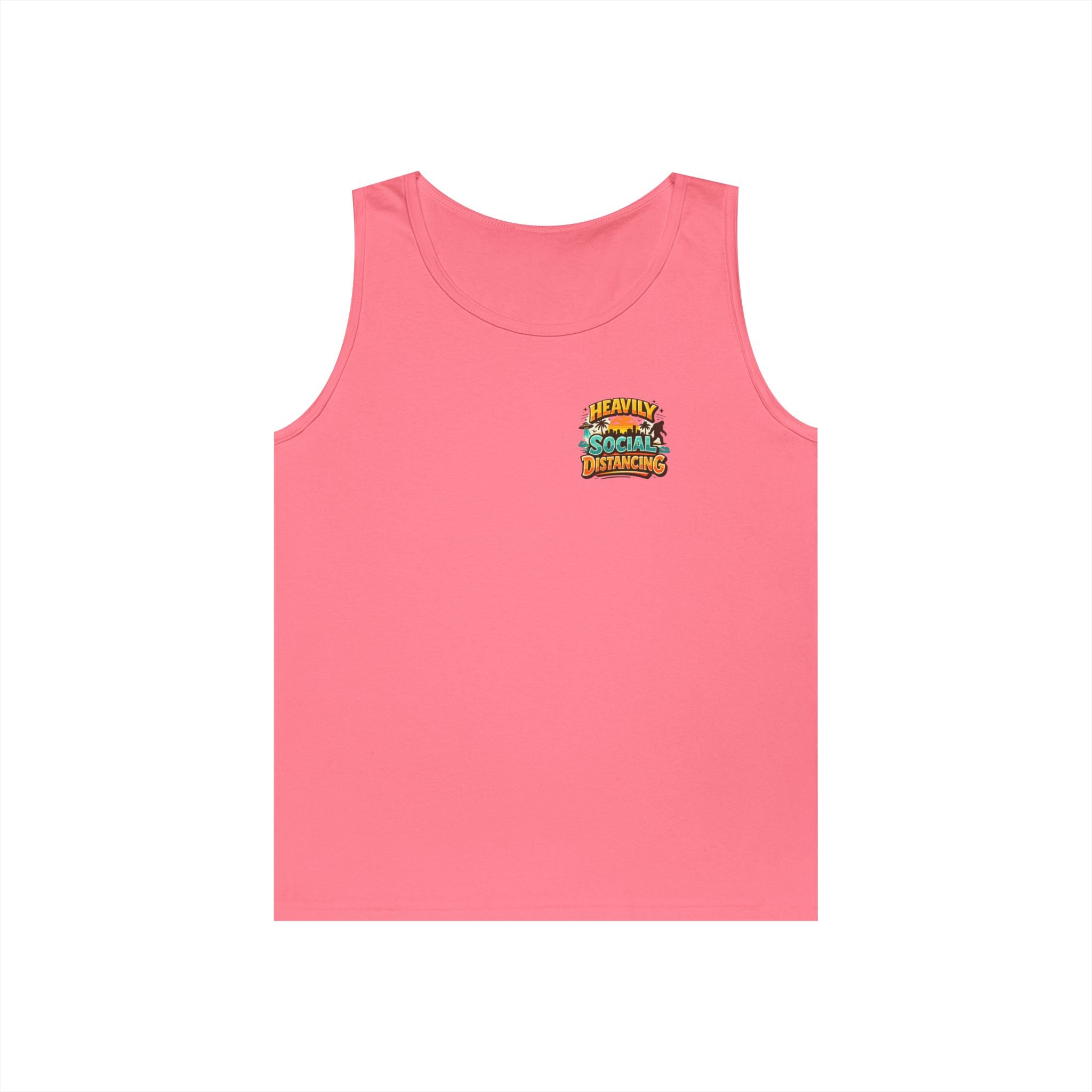 Heavily Socially Distancing Funny Tank Top