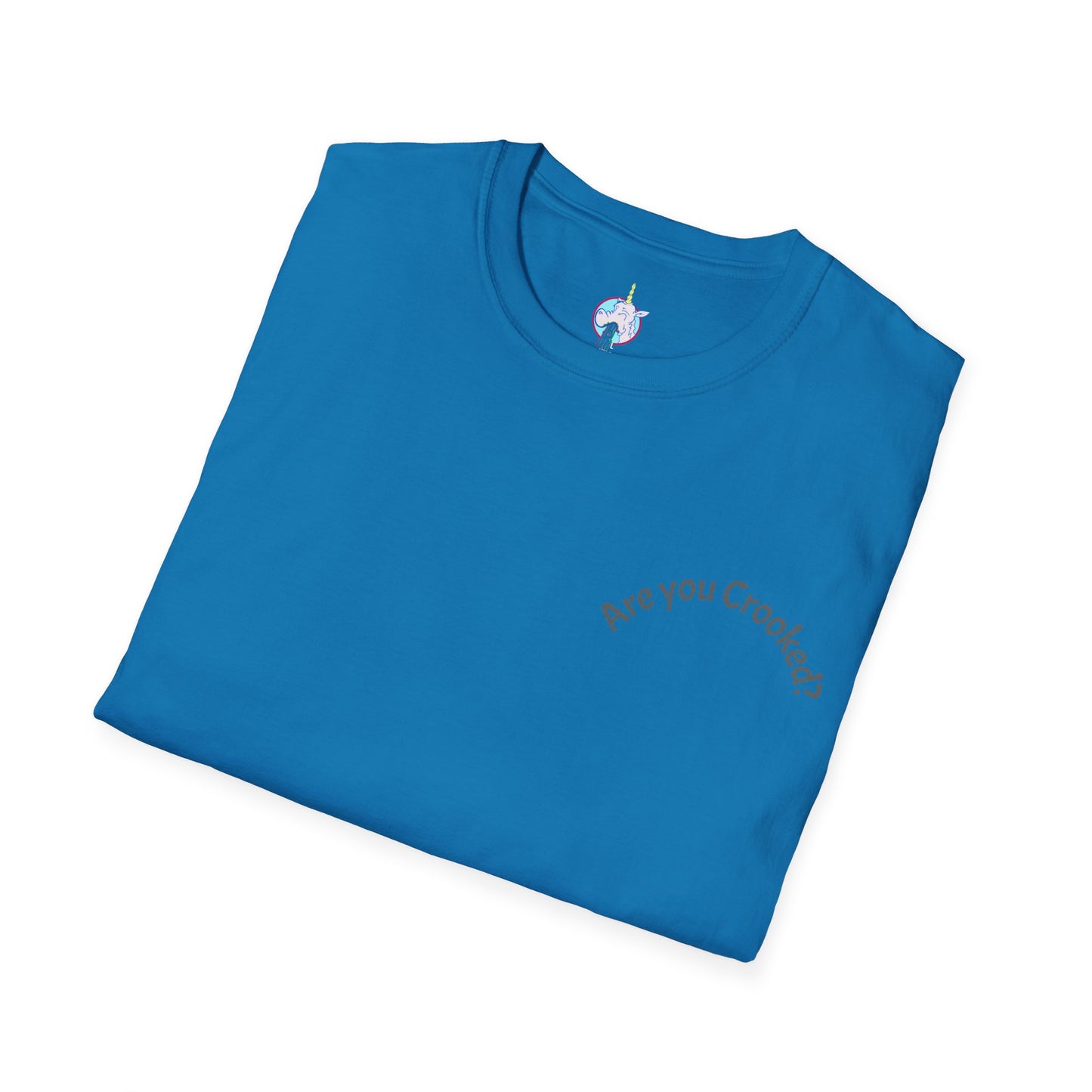 Unisex Softstyle T-Shirt: 'Are You Crooked?' & 'Shocker for Life' Graphic Tee