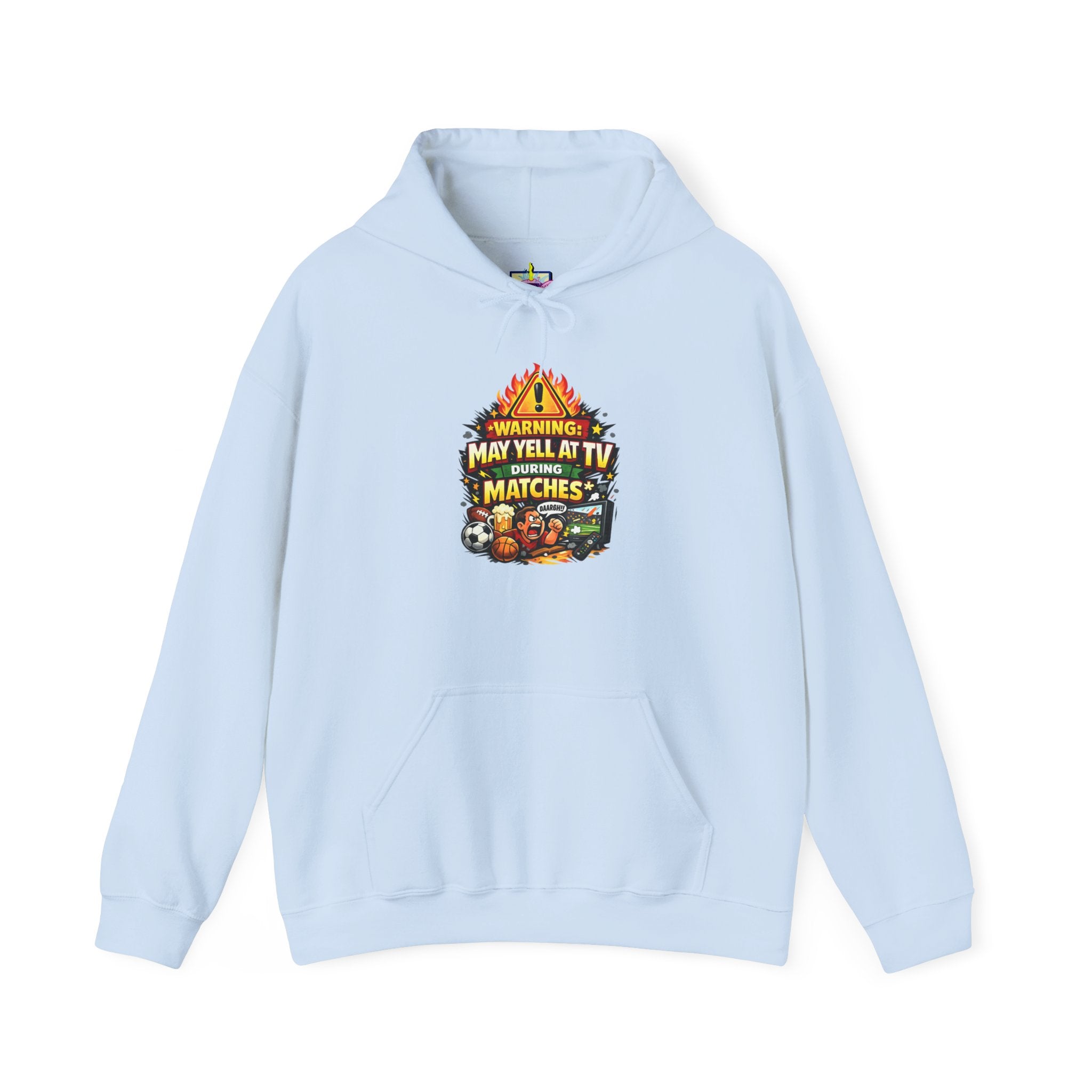 Warning May Yell At TV During Matches Funny Hoodie