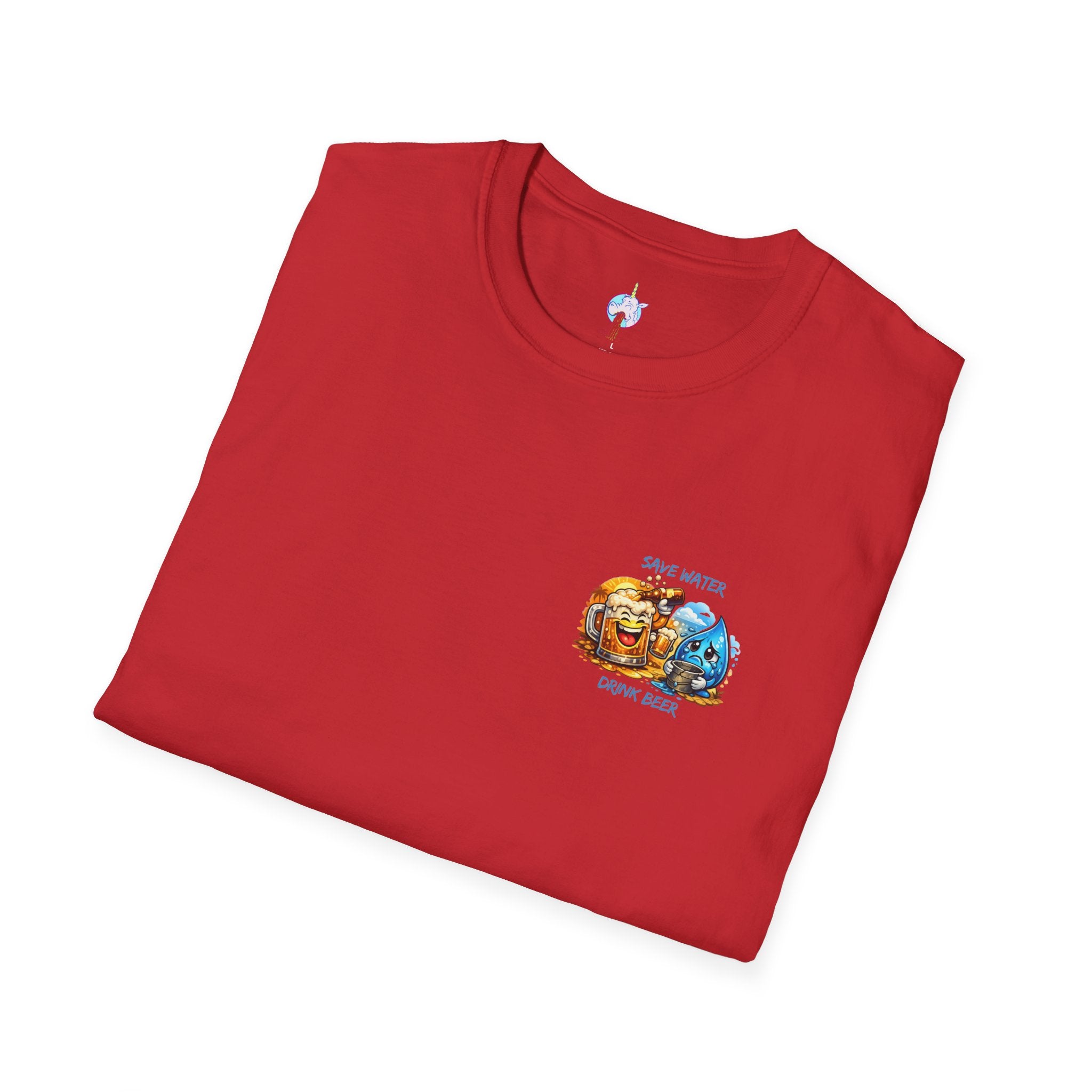 Save Water Drink Beer T-Shirt — Funny Beer & Water Cartoon Tee